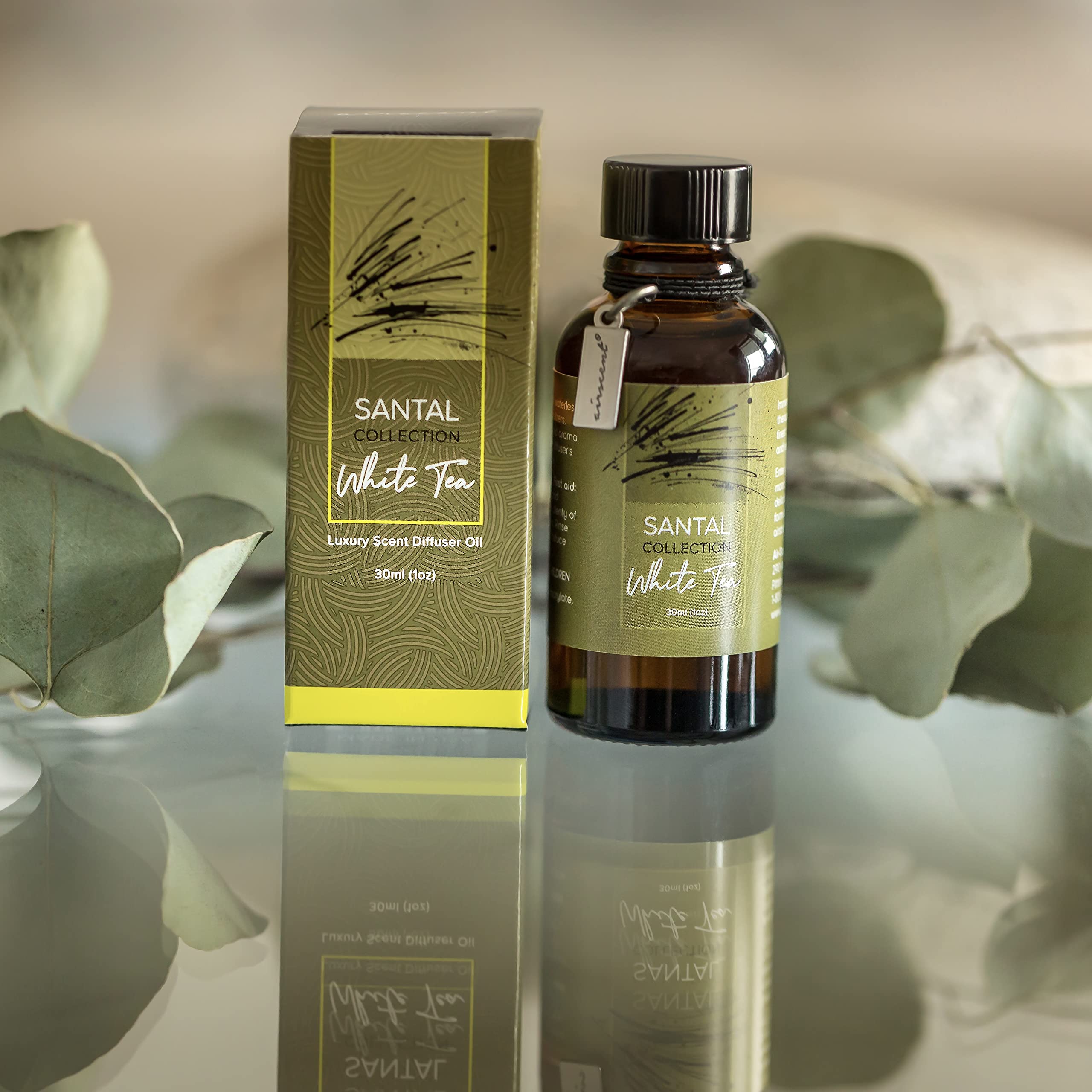 Santal White Tea Diffuser Oil - Air-Scent Aroma and Essential Oil Blend for Aromatherapy Diffusers - 30 Milliliter Air-ScentAu supplements