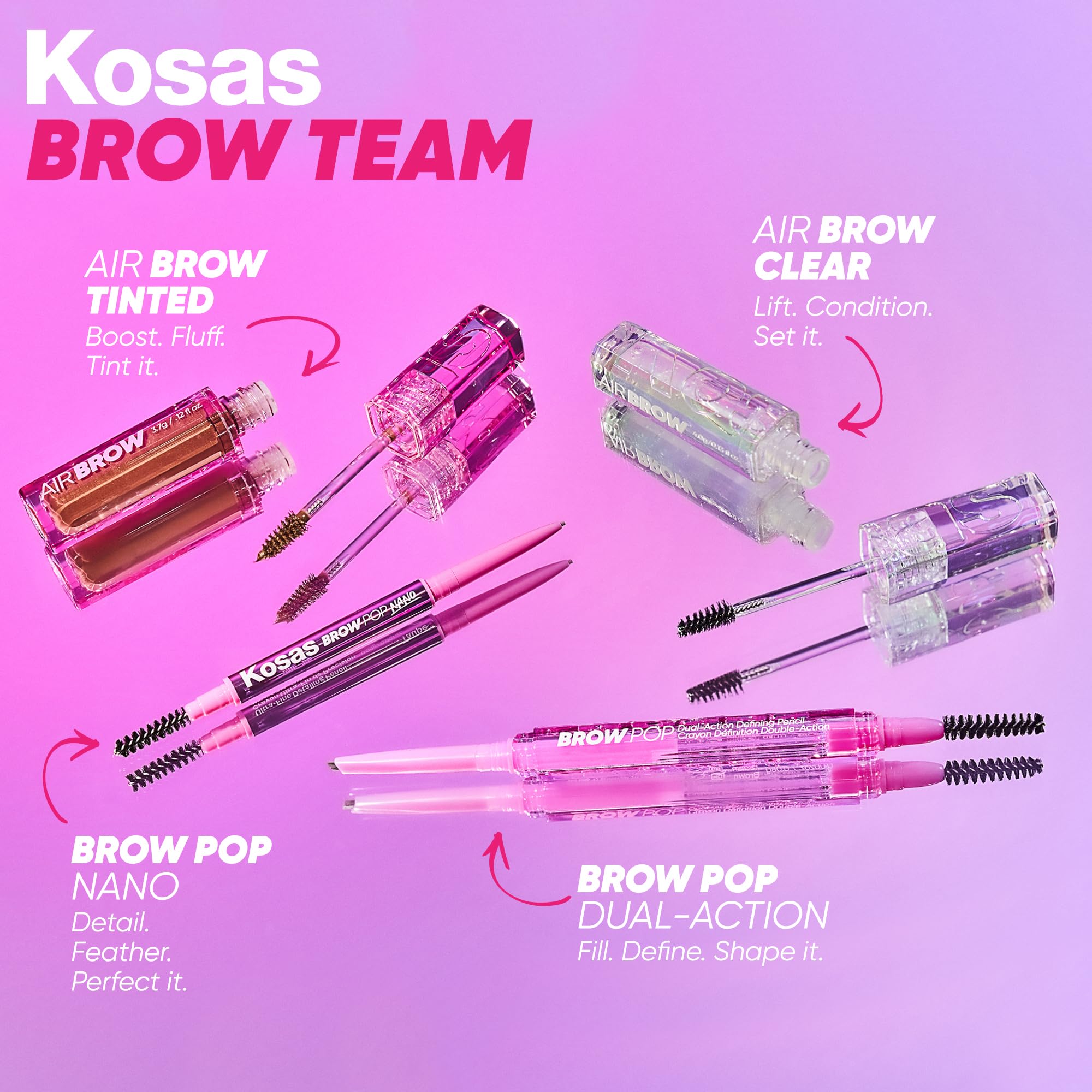 Kosas Brow Pop Nano Eyebrow Pencil – Ultra-Fine 1mm Micro Brow Pencil with Spoolie, Medium Brown KosasAu supplements