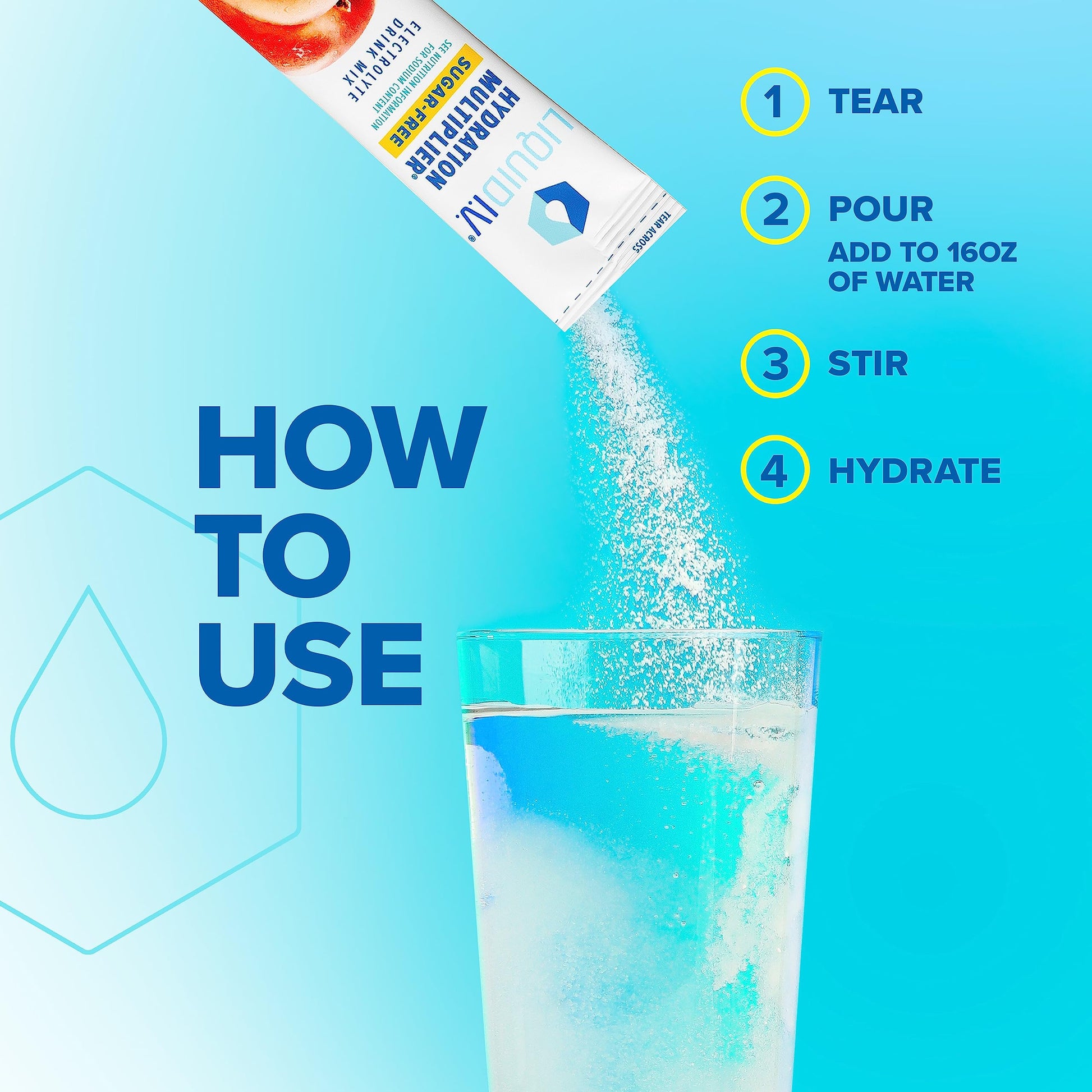 Liquid I.V. Sugar-Free Hydration Multiplier - White Peach – Hydration Powder Packets Liquid I.V.Au supplements