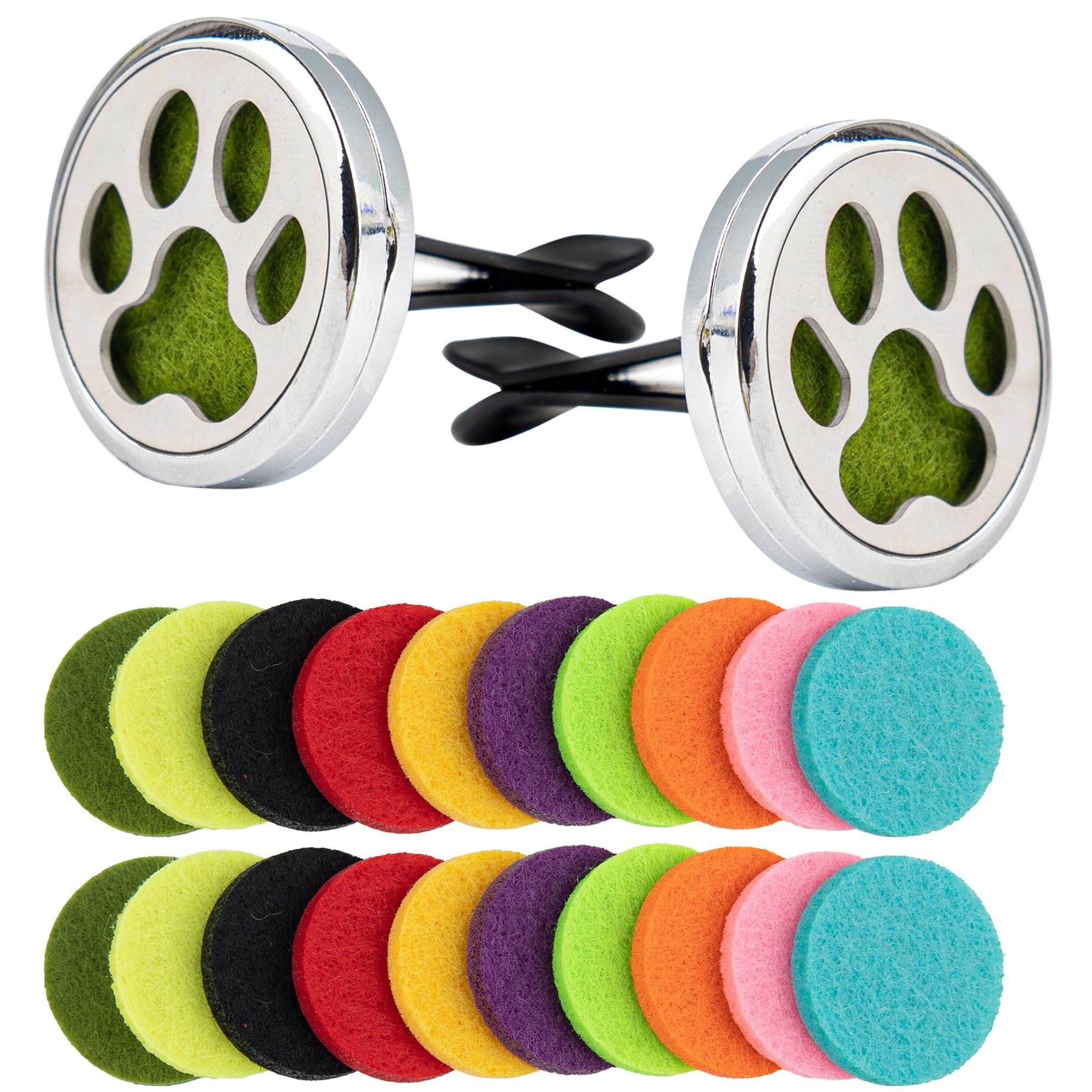 Framendino, 2 Pack Dog Paw Print Locket for Essential Oil Diffuser with 20 Felt Refill Pads FramendinoAu supplements