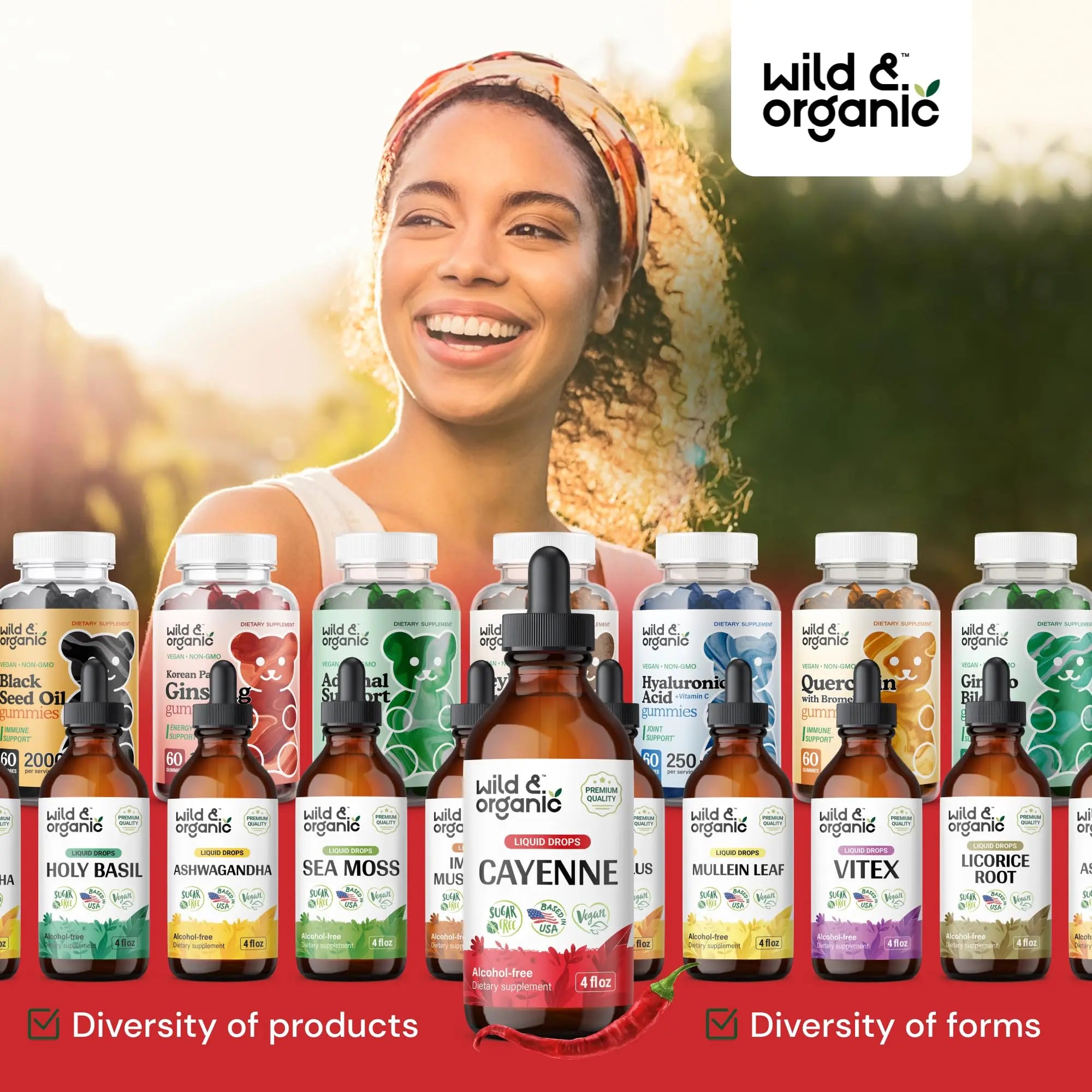 Wild & Organic Cayenne Pepper Tincture - Digestive Support with Capsaicin Extract - Cayenne Pepper Liquid Drops for Overall Well-Being - Unflavored, Vegan, Sugar & Alcohol-Free - 4 fl oz Wild & Organicnz supplements
