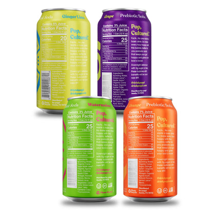 POPPI Sparkling Prebiotic Soda, Beverages w/Apple Cider Vinegar, Seltzer Water & Juice poppiUS supplements