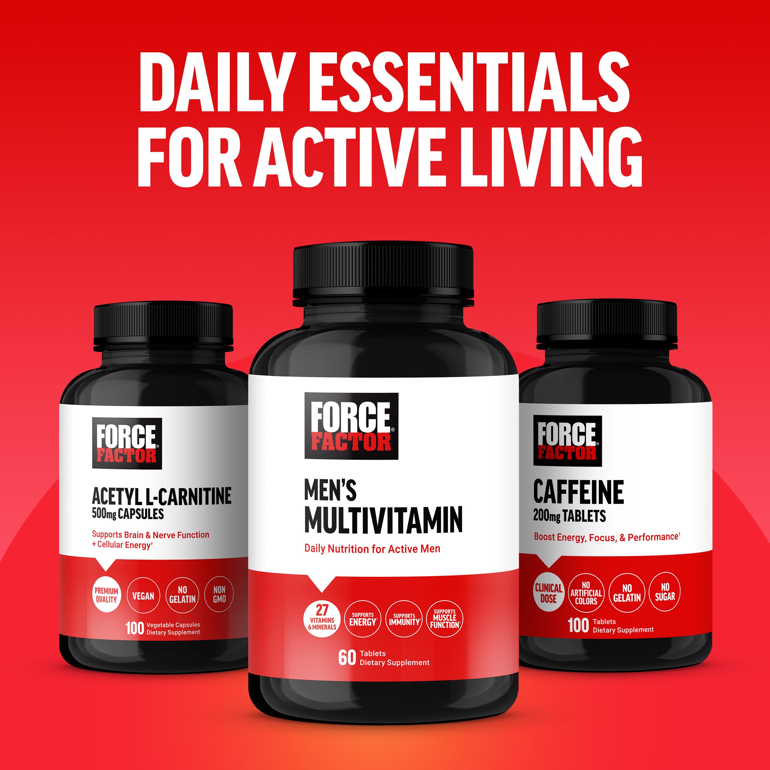 Force Factor Men’s Multivitamins, Multivitamin for Men Plus Amino Acids Supplement with 27 Vitamins and Minerals, and Phytonutrients to Support Energy, and Immunity, 60 Tablets Force FactorAu supplements