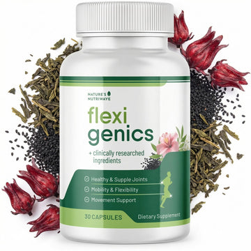 Flexigenics – Natural Support Formula with Green Tea Extract, Black Cumin Seed & Vitamin K2 – Non-GMO, Easy-to-Take – 30 Capsules, 1 Month Supply Nature’s NutriWaveAu supplements