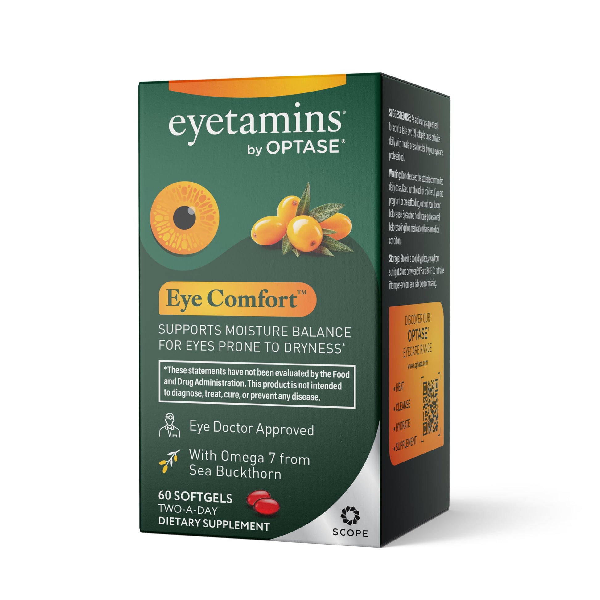 eyetamins® by OPTASE® Eye Comfort™ - 60 Softgels - Eye Doctor Recommended - an Omega-Based Eye Supplement formulated to Support Moisture Balance and Eye Comfort from Within. Plant Based Soft gels. eyetaminsAu supplements