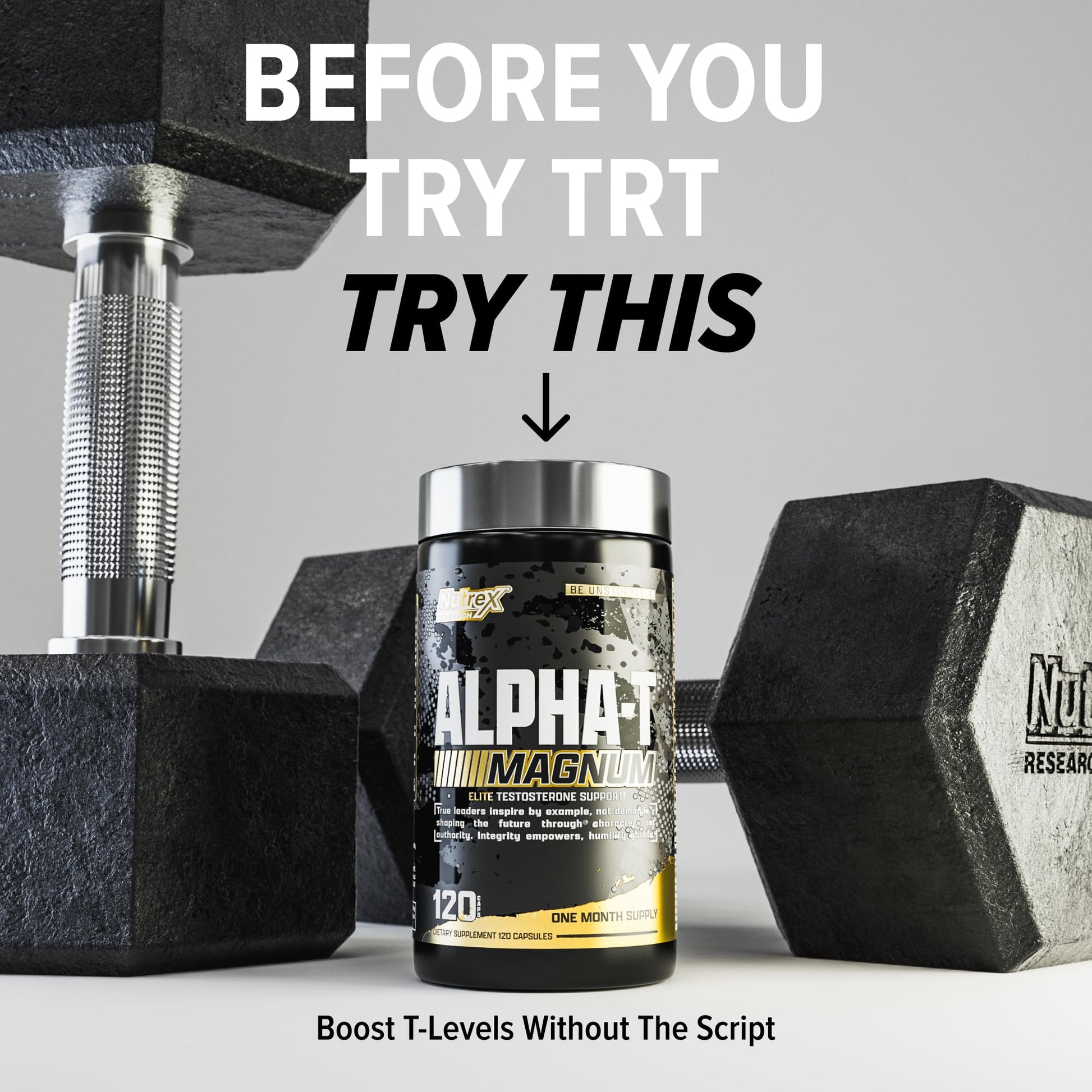 Nutrex Research Alpha-T Magnum Testosterone Support for Men | Anabolic Supplement with Tongkat Ali, Fadogia Agrestis, Shilajit and Ashwagandha | Muscle Builder for Strength, Growth & Hormone Balance Nutrex ResearchAu supplements