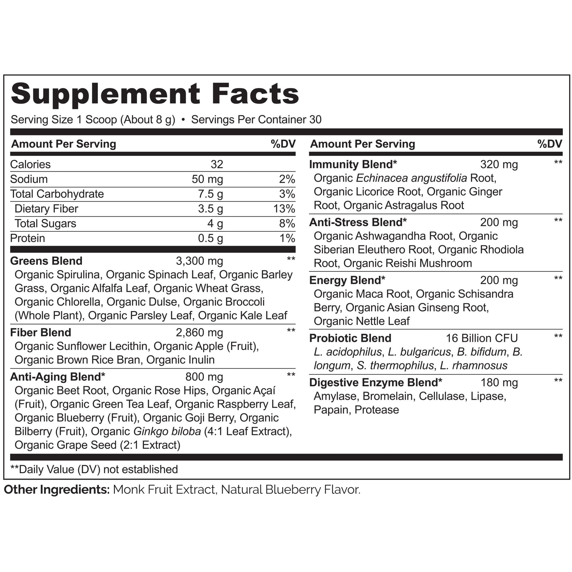 NATURELO Raw Greens Superfood Powder - Wild Berry Flavor - Boost Ener NATURELOAu supplements