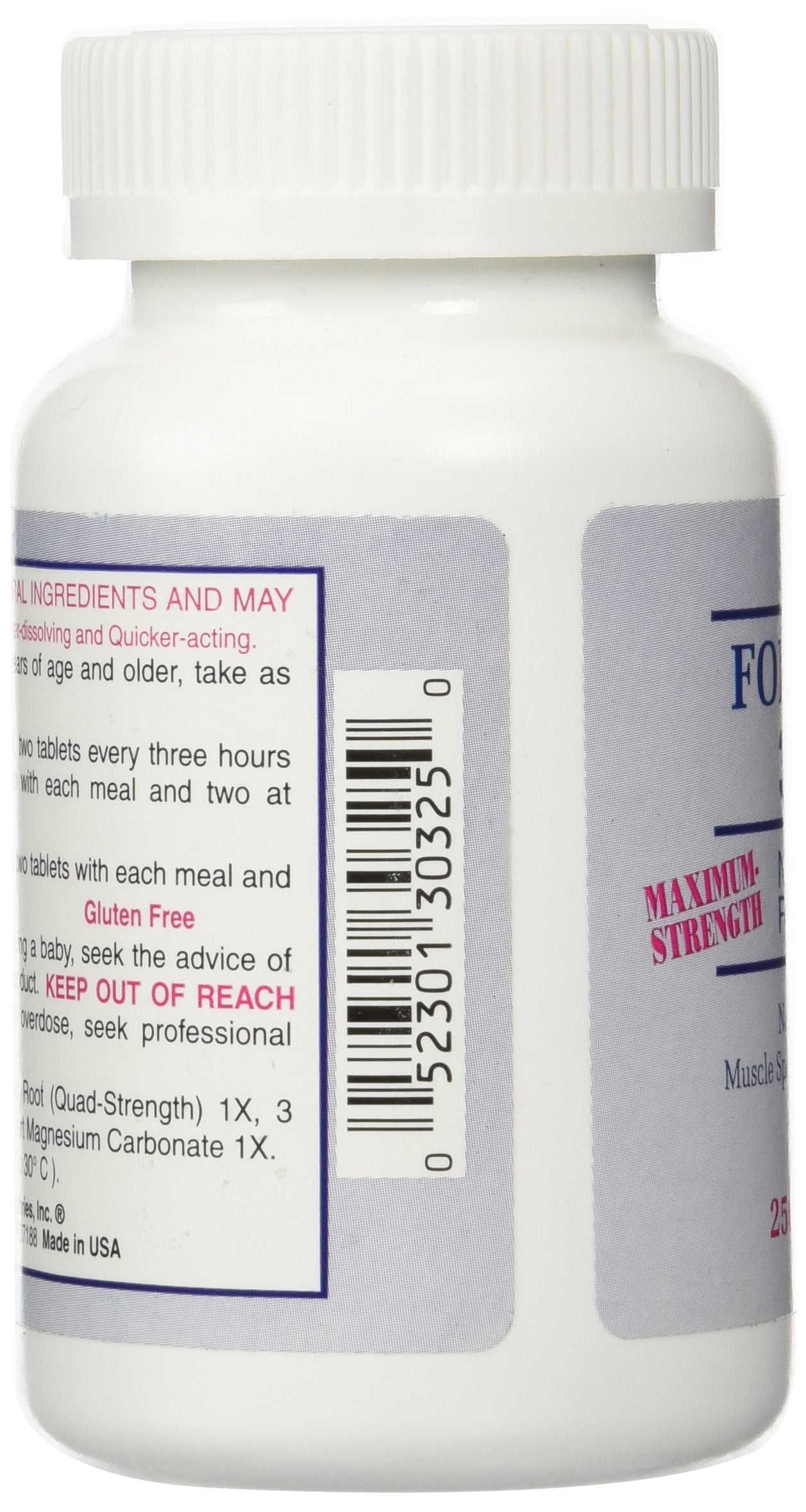 Dee Cee Labs Formula 303 Maximum Strength All-Natural Relaxant Tablets, 250 Tablets; All-Natural Relaxant containing Magnesium for Sore Muscles, Passion Flower, and Valerian Root Dee Cee LaboratoriesAu supplements