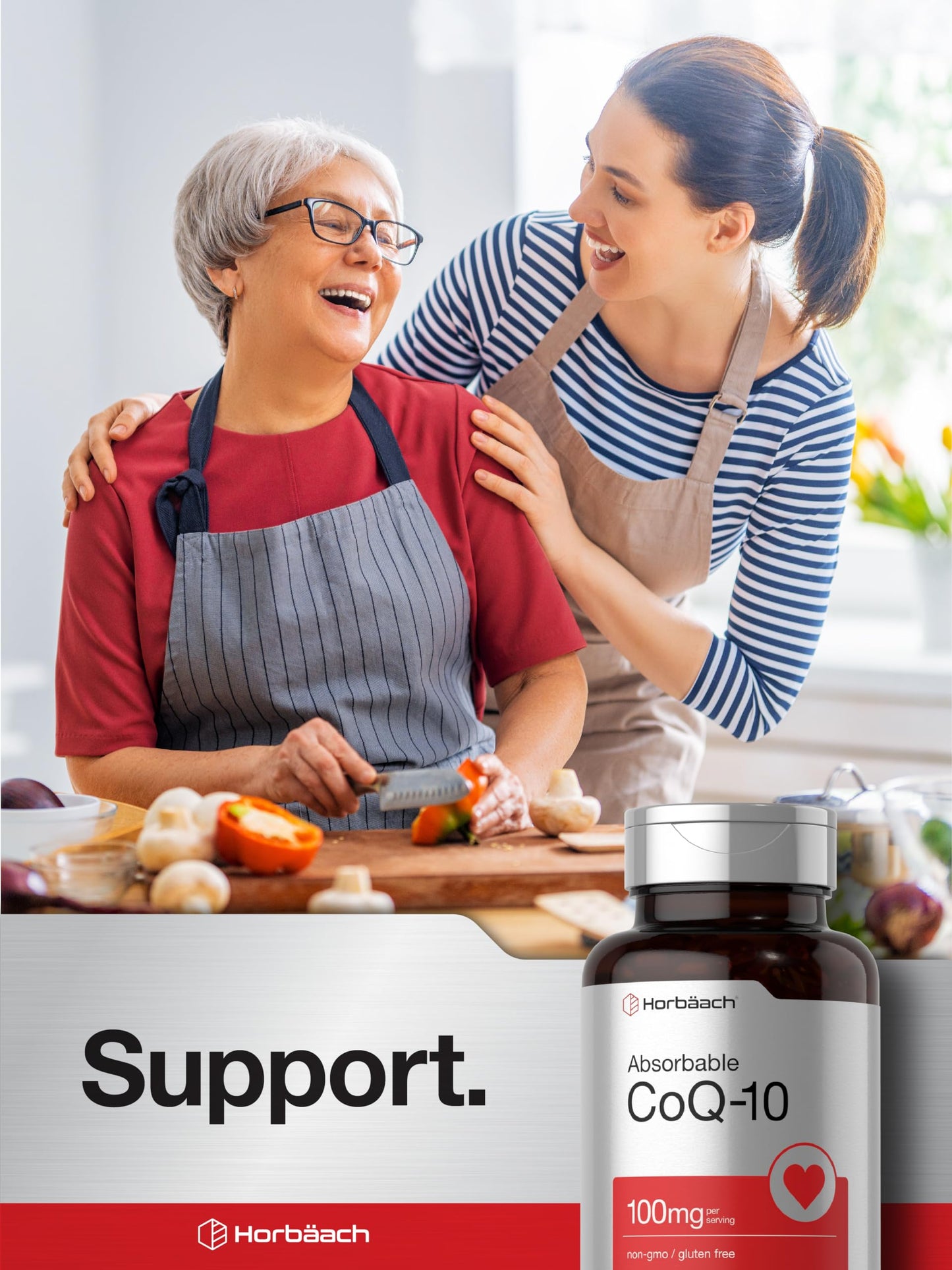 Horbäach CoQ10 100mg Softgels | 120 Count | Non-GMO and Gluten Free Supplement HorbäachUS supplements
