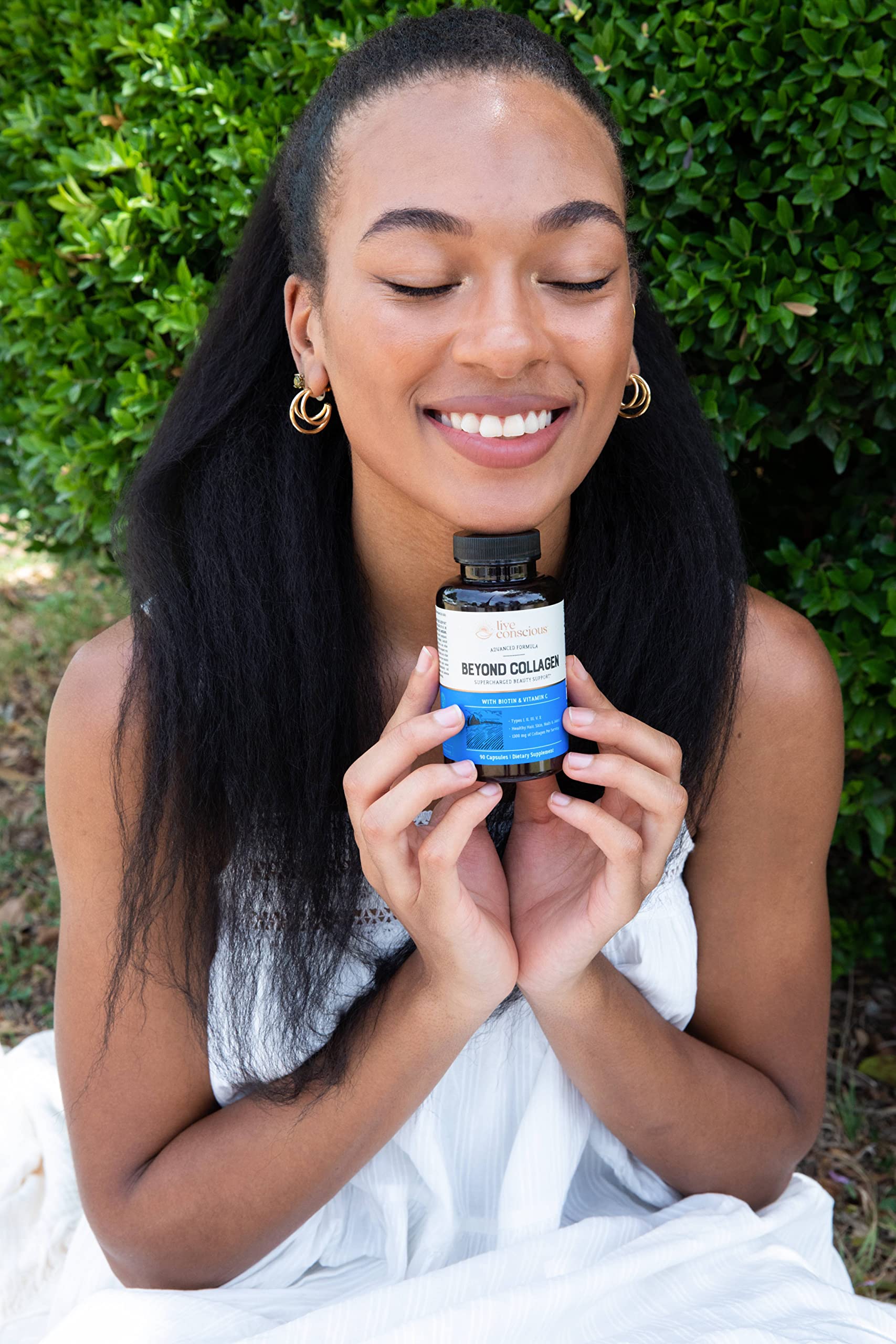 Live Conscious Beyond Collagen Multi Collagen Capsules - Types I, II, III, V & X - Hydrolyzed Blend with Biotin & Vitamin C for Hair, Skin, Nails 90 Capsules Live ConsciousAu supplements