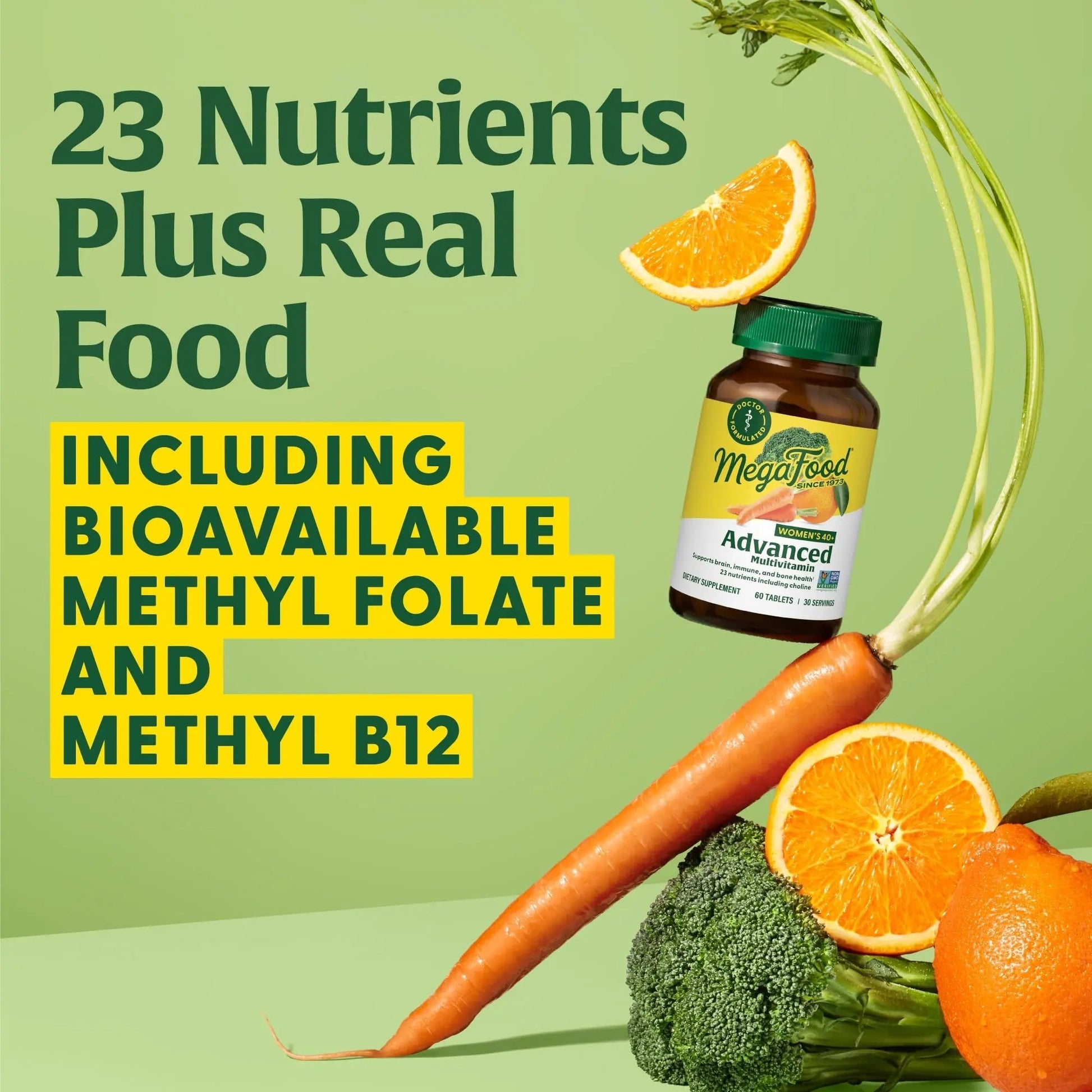 MegaFood Women's 40+ Multivitamin - Multivitamin Supplement for Women with Iron, Vitamins C, B12, K2, A, B6, Choline, and more MegaFoodAu supplements