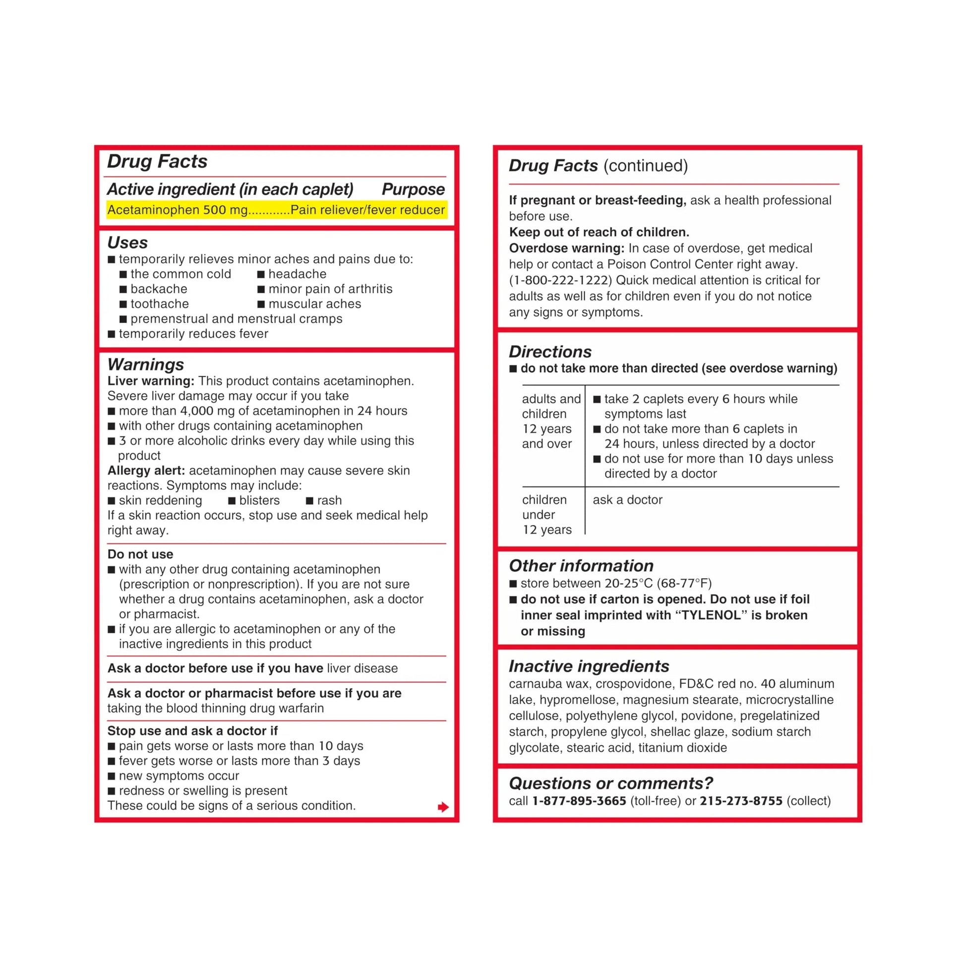 Tylenol Extra Strength Acetaminophen 500 mg Caplets, Fast, Strong Pain Relief, Fever Reducer, Pills for Headache, Backache, Toothache, Minor Arthritis & Menstrual Cramps, Value Size, 225 Count TylenolAu supplements