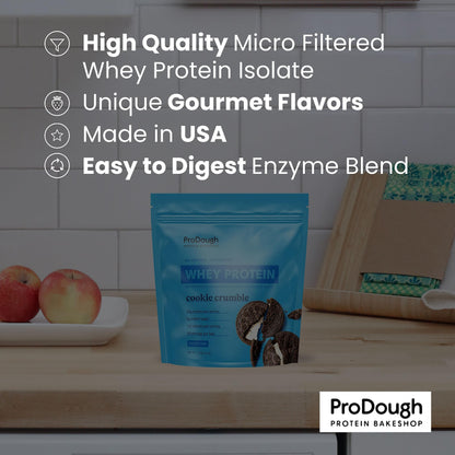 ProDough Gourmet Whey Isolate Hydrolized Protein Powder for Shake Mix- Easy Digest ProDough Protein BakeshopUS supplements