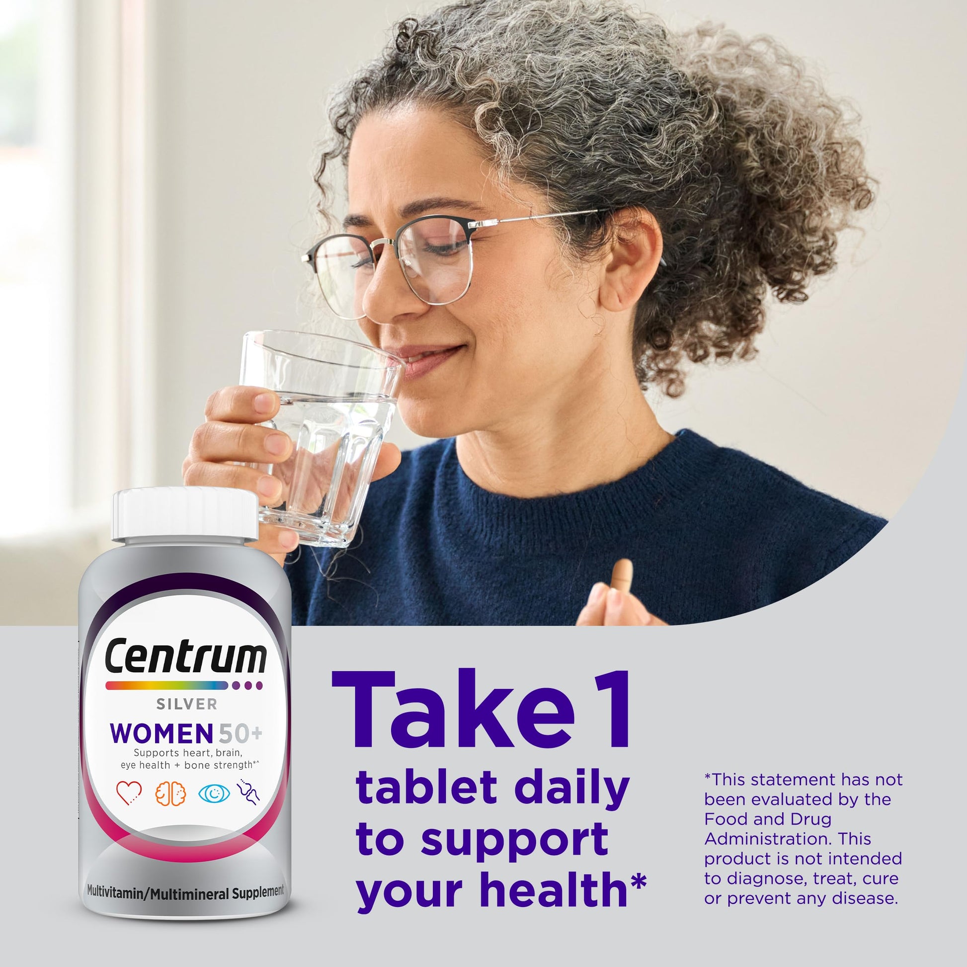Centrum Silver Women's Multivitamin for Women 50 Plus, Multivitamin/Multimineral Supplement with Vitamin D3, B Vitamins, Non-GMO Ingredients CentrumAu supplements