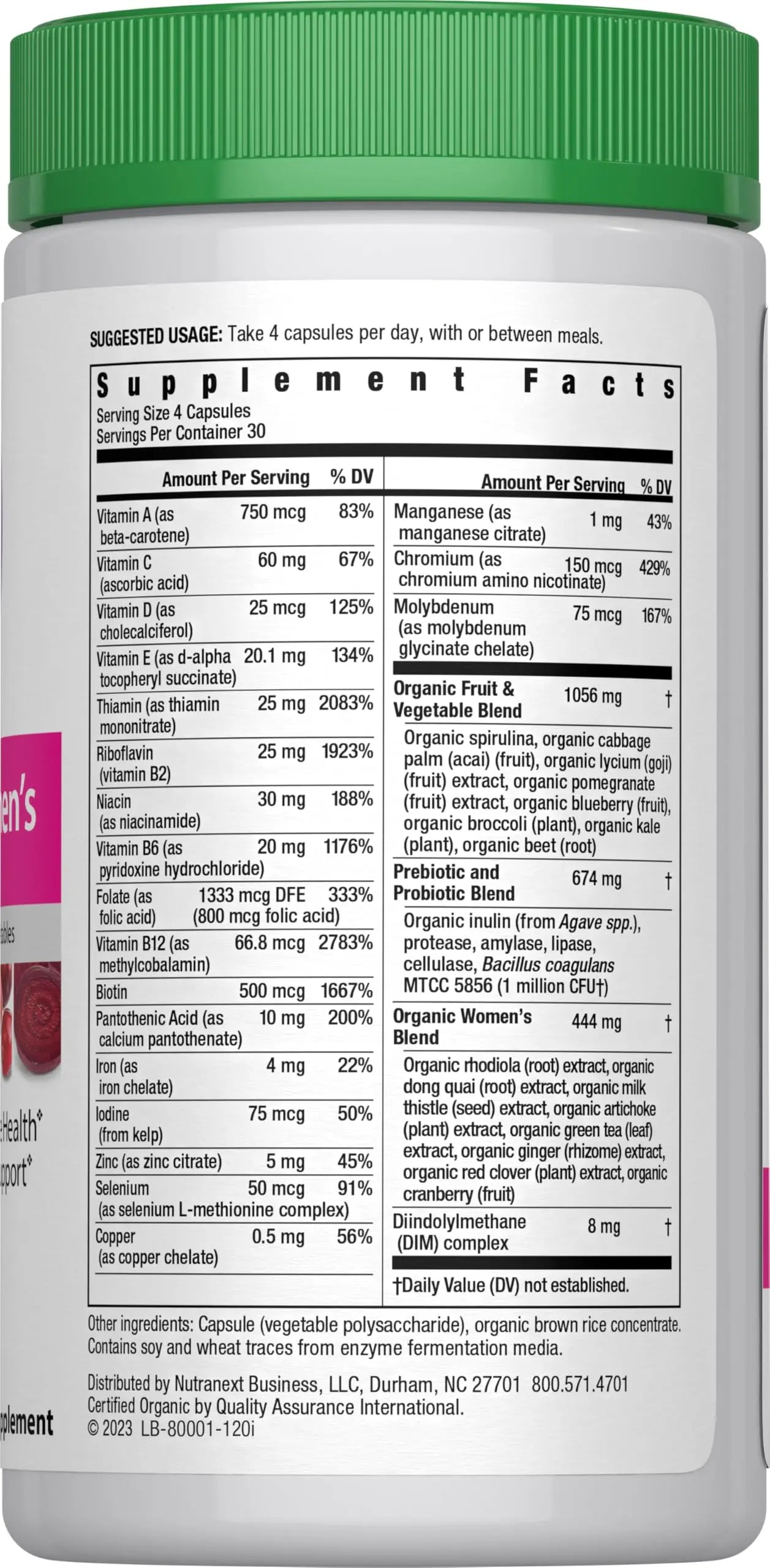 Rainbow Light Multivitamin for Women | 120 Capsules | with Organic Fruits and Vegetables | Vegetarian, Non-GMO Rainbow LightAu supplements