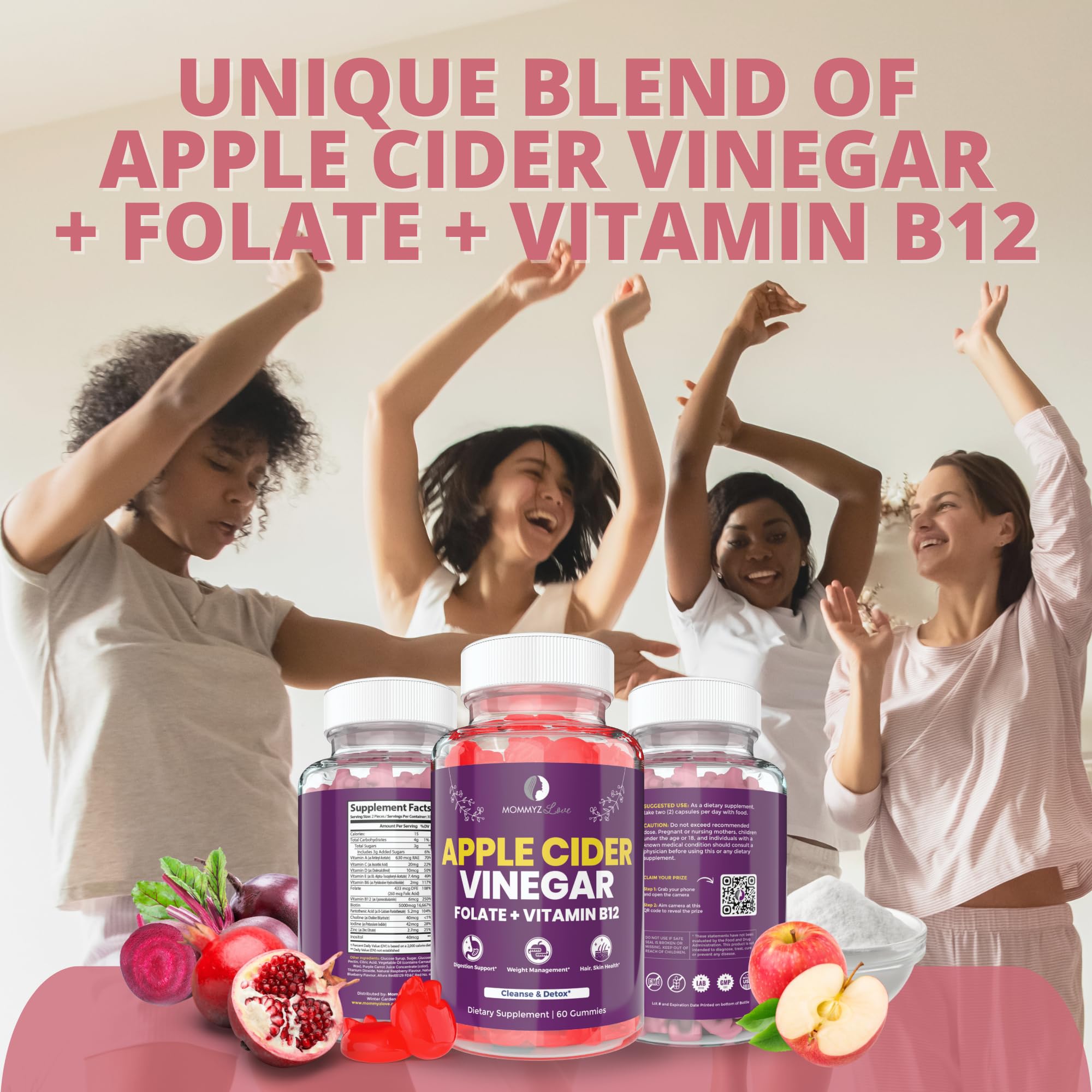 Probiotics for Vaginal Probiotics for Vaginal Odor Control, Balanced PH Levels Plus Apple Cider Vinegar Gummies Mommyz LoveAu supplements