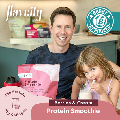 FlavCity Protein Powder Smoothie, Berries & Cream - 100% Grass-Fed Whey Protein FlavCityUS supplements