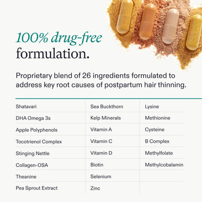 Nutrafol Postpartum Hair Growth Supplements, Clinically Tested for Visibly Thicker Hair and Less Shedding, Breastfeeding-friendly - 1 Month Supply NutrafolUS supplements