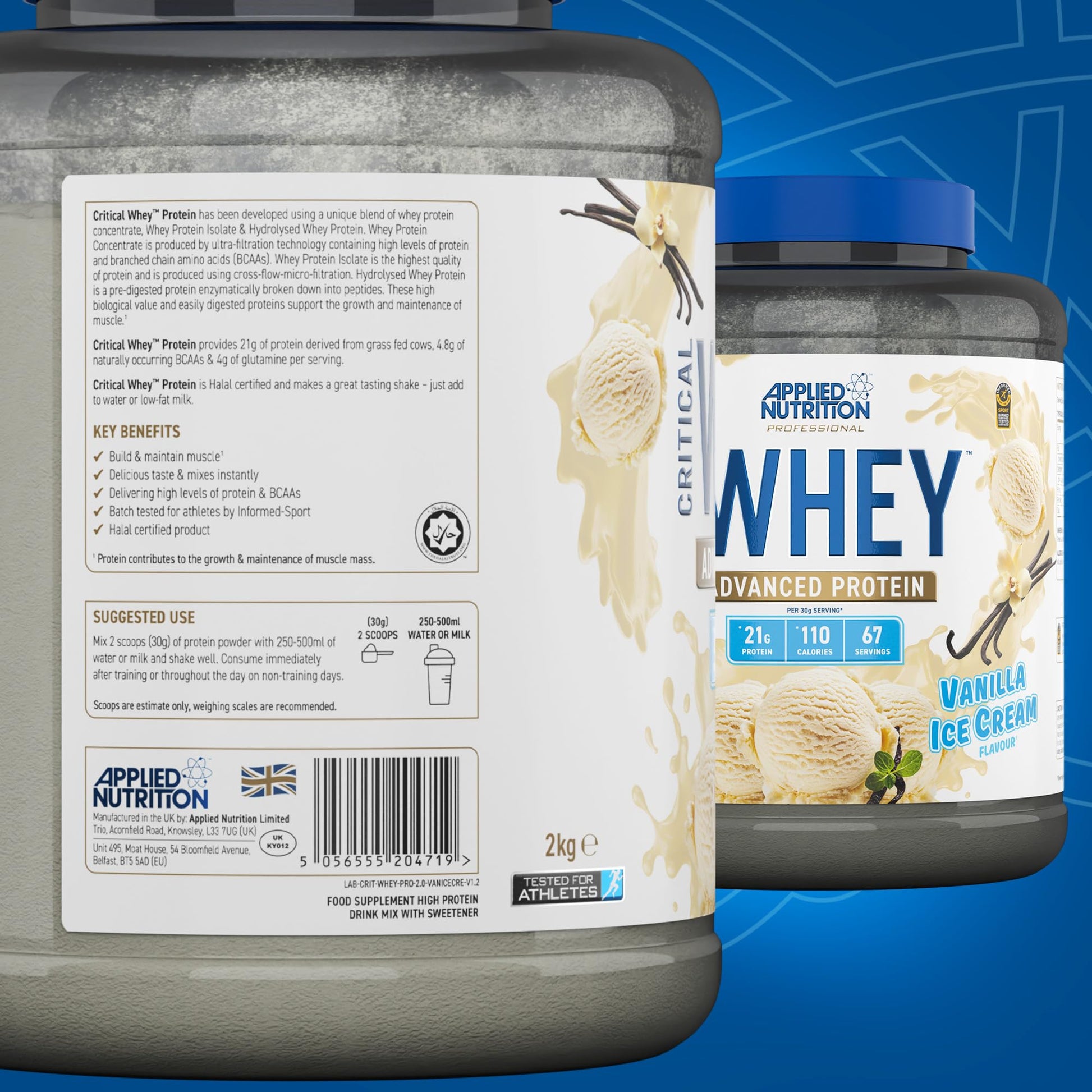 Applied Nutrition Critical Whey Protein Powder 2kg - High Protein Powder, Protein Milkshake Applied NutritionAu supplements