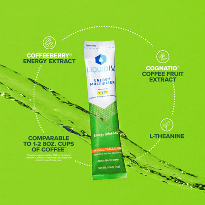 Liquid I.V. Hydration + Energy Multiplier - Mango Tamarind - Hydration Powder Liquid I.V.US supplements
