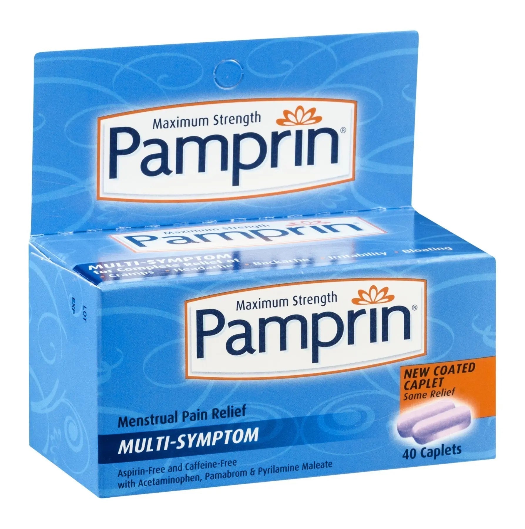Pamprin Maximum Strength Multi-Symptom Menstrual Relief Tablets, 40-Count Boxes (Pack of 3) PamprinAu supplements