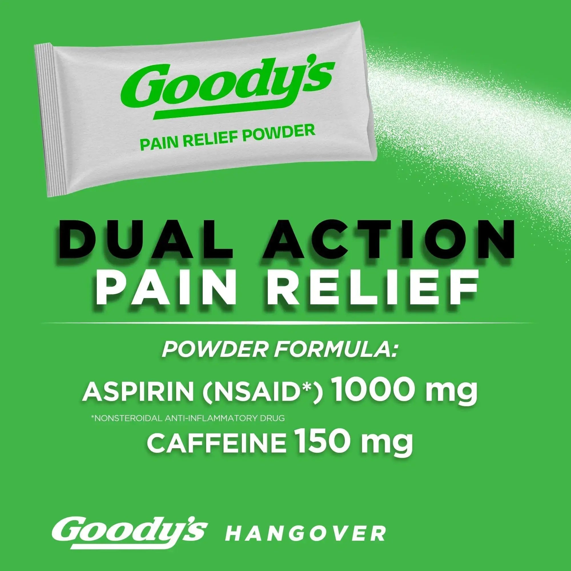 Goody's Hangover Relief Powder, Dual Action Fast Headache Pain Relief with Aspirin and Caffeine, Berry Citrus Flavor, 16 Count Goody'sAu supplements