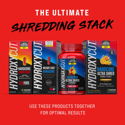 Hydroxycut Hardcore Ultra Shred Drink Sticks,Meta-Energy Drink Powder Metabolic Energy HydroxycutUS supplements