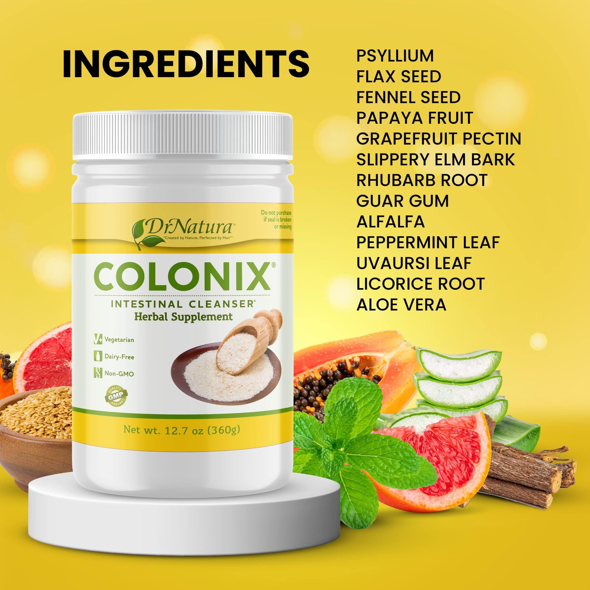 Dr Natura Colonix Intestinal Cleanser, All-Natural Daily Fiber, Colon Detox and Cleanse DrNaturaAu supplements