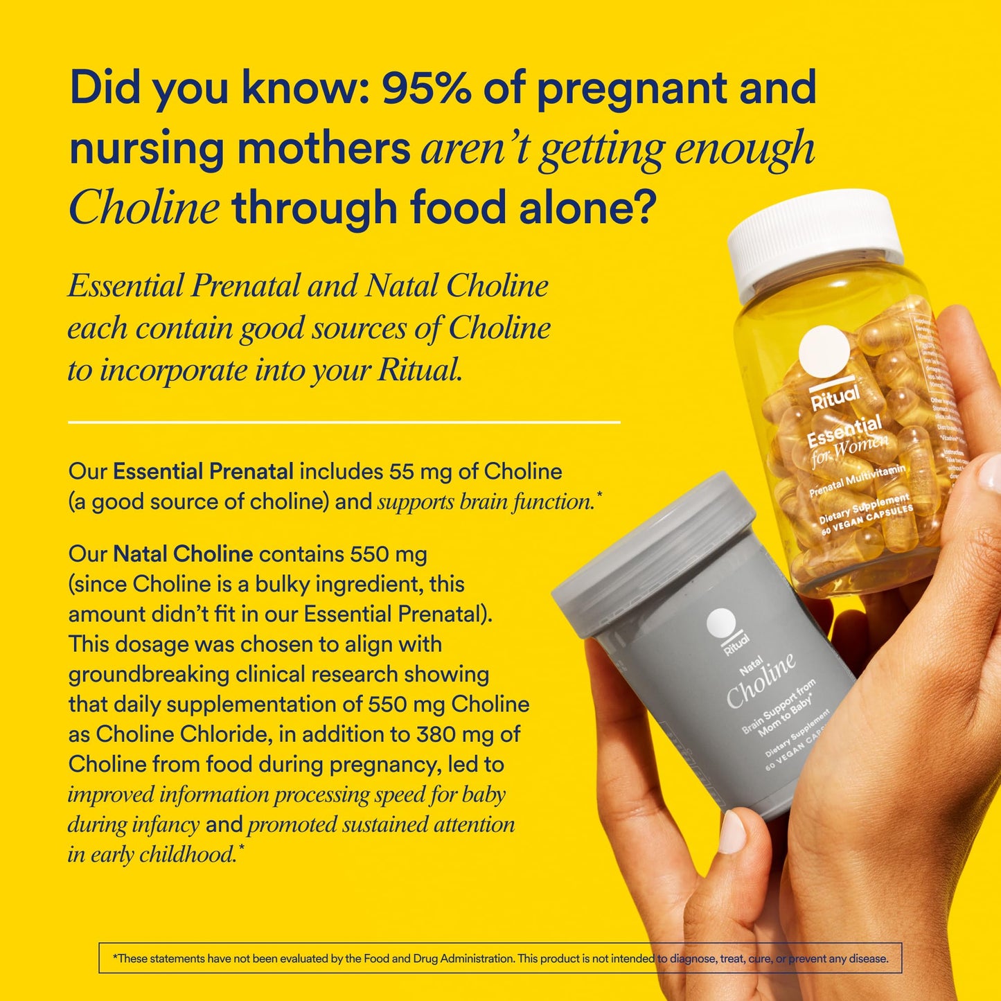Ritual Essential for Women Prenatal Multivitamin: Folate & Choline for Neural Tube Support, Omega-3 DHA for Fetal Brain Development, Iron, Calcium-Helper D3 & K2, Non-GMO, Vegan, Citrus, 30 Days RitualUS supplements
