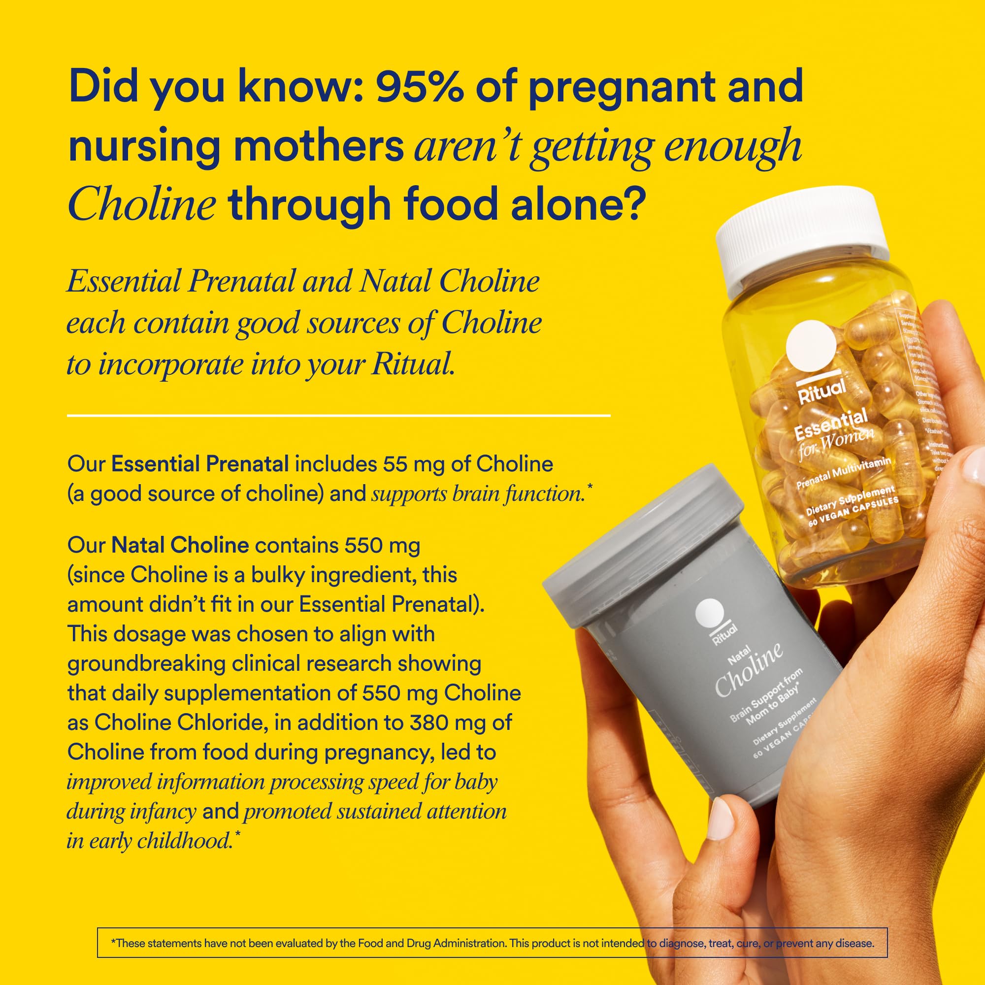 Ritual Essential for Women Prenatal Multivitamin: Folate & Choline for Neural Tube Support, Omega-3 DHA for Fetal Brain Development, Iron, Calcium-Helper D3 & K2, Non-GMO, Vegan, Citrus, 30 Days RitualUS supplements