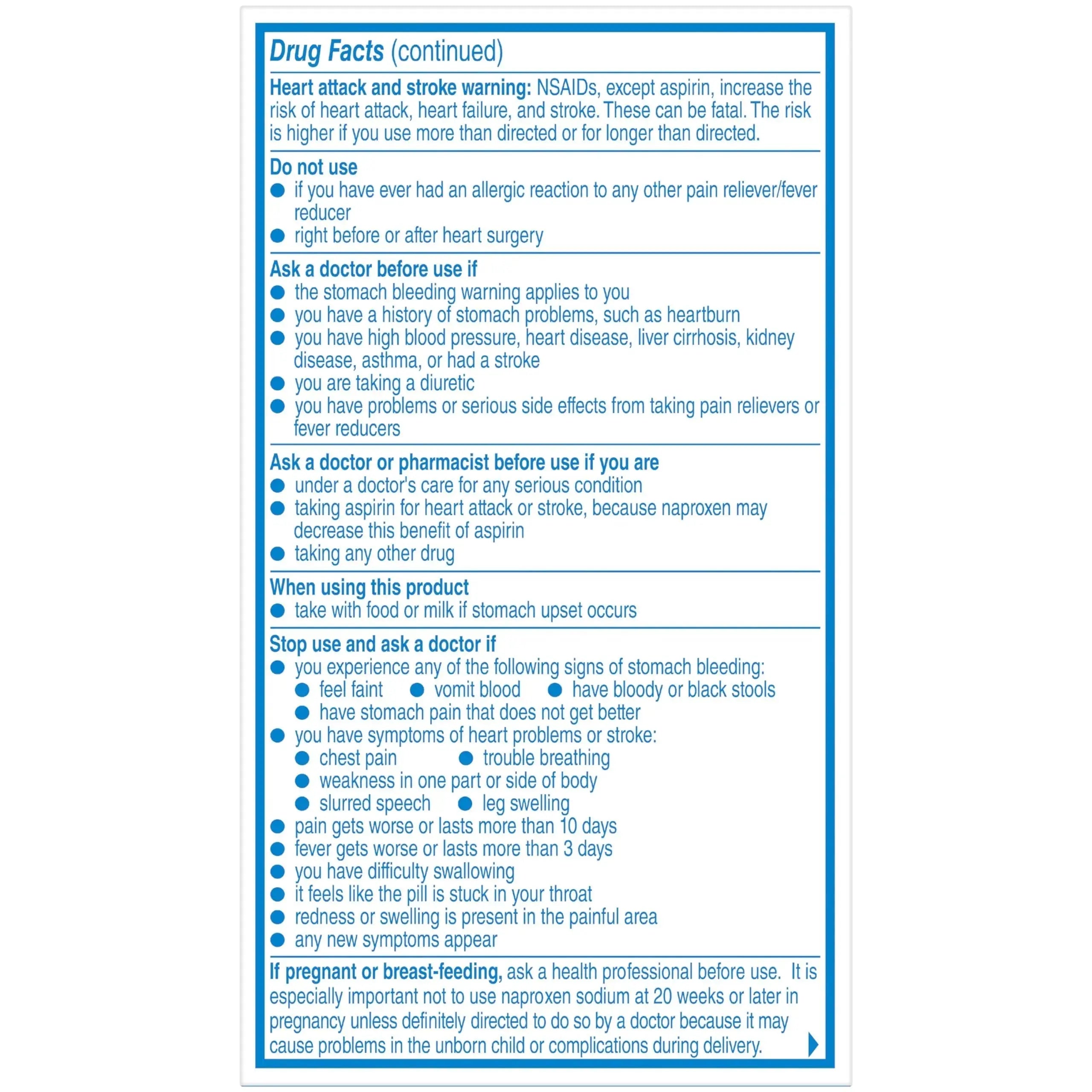 Aleve Pain Relief Naproxen Sodium Caplets ‐ 50 Count AleveAu supplements
