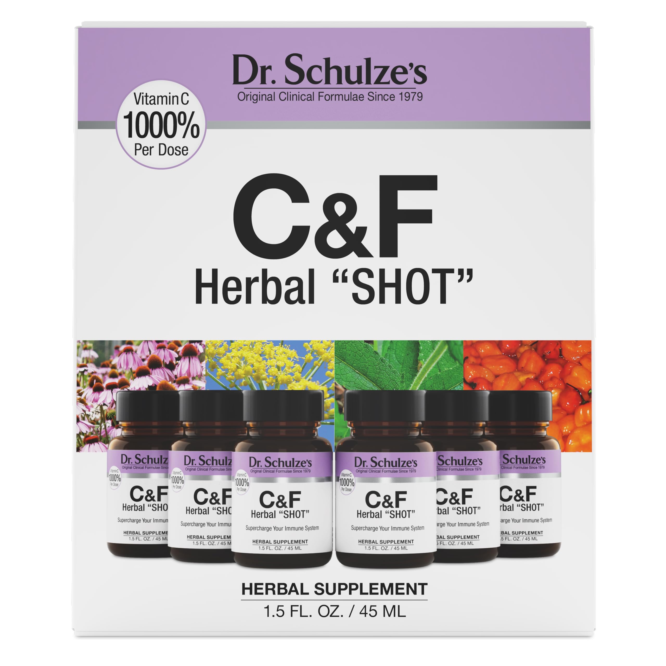 Dr. Schulze's Herbal Shot | Organic Extract | Gluten-Free & Non-GMO for Immune System Support | Total 9 Fl. Oz. | 6 Servings Dr. Schulze'sAu supplements