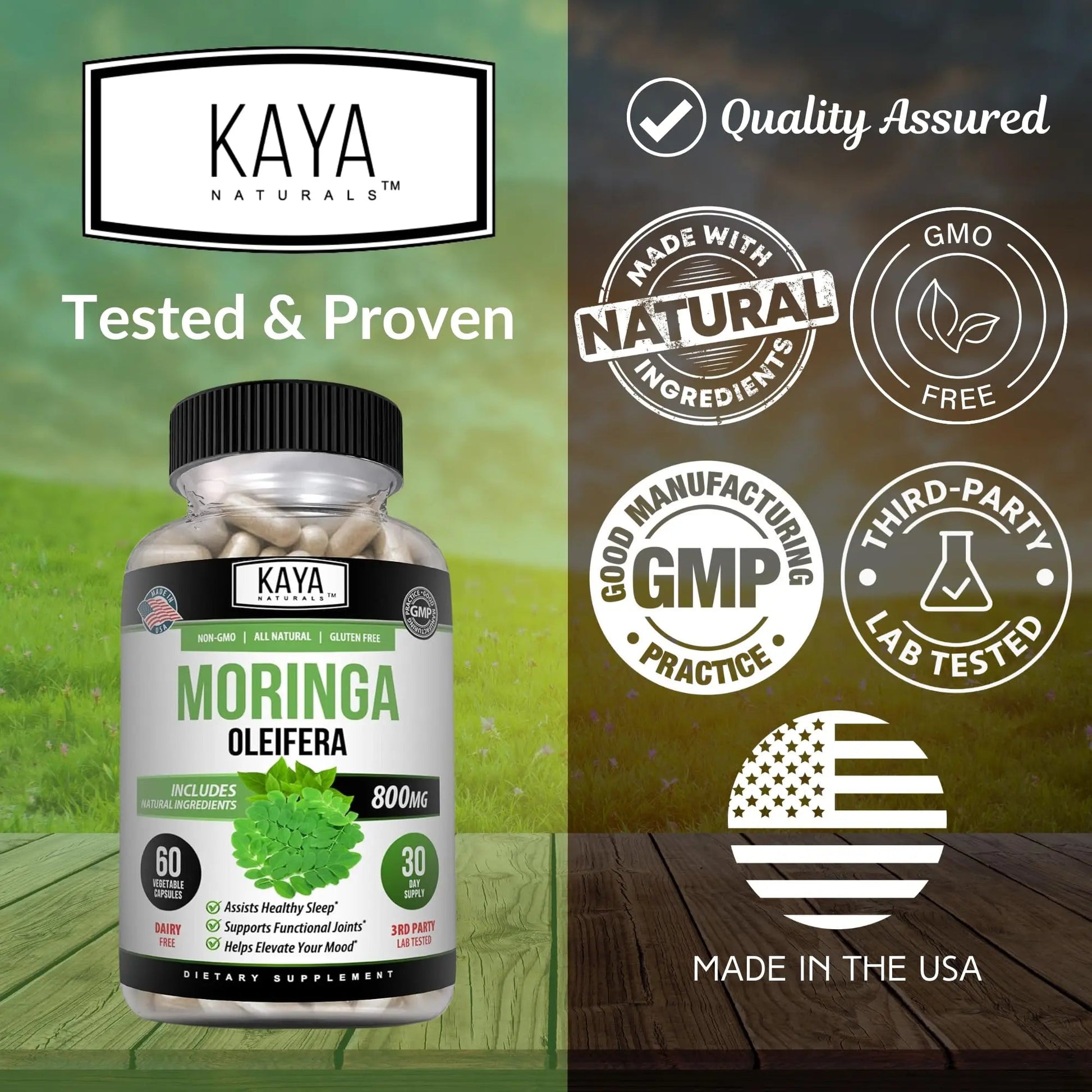 Kaya Naturals Moringa Leaf Extract - Complete Greens Superfood Supplement - Pure Miracle Tree Moringa - Boost Energy Naturally Kaya NaturalsAu supplements