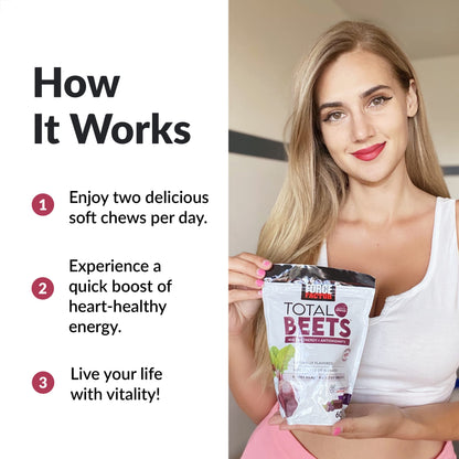 Force Factor Total Beets Soft Chews with Beetroot, Nitrates, L-Citrulline, Grapeseed Extract Force FactorUS supplements