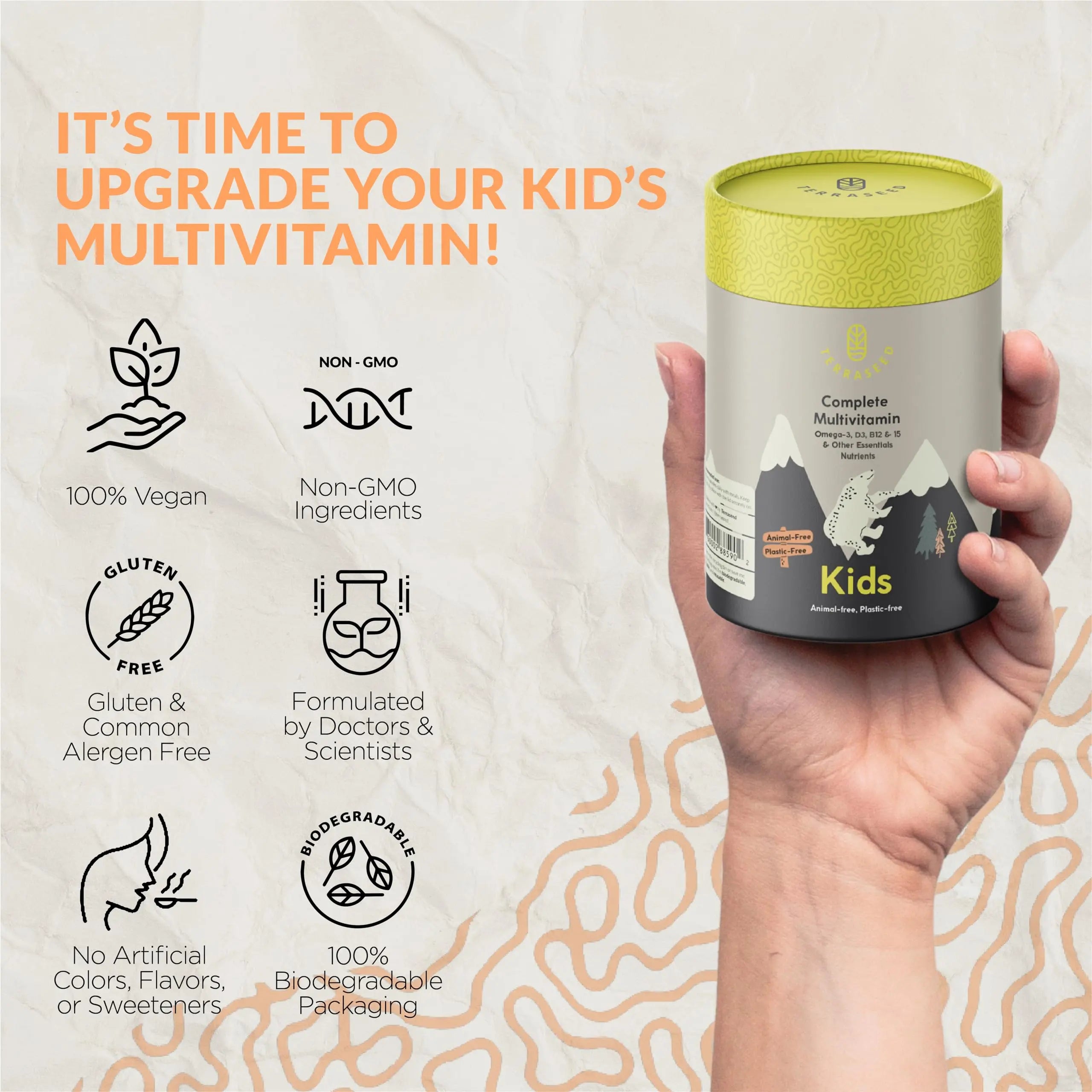 Terraseed Complete Kids Multivitamin Gummies - with Omega 3,6,9, Vitamin B12, Folic Acid, Iodine, Vitamin C, Zinc - Kids Daily Essential Vitamins TerraseedAu supplements