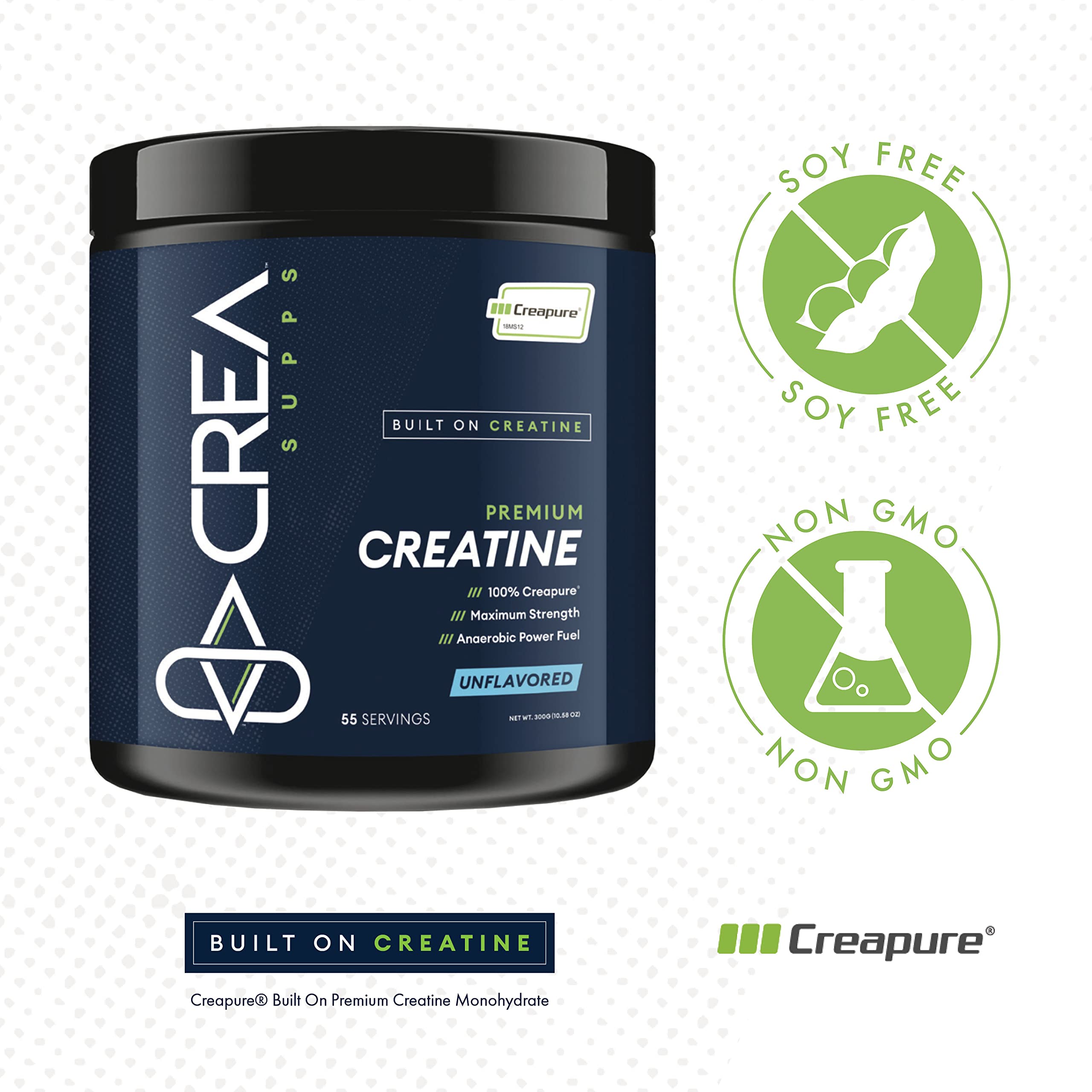 CREA SUPPS Premium Creapure Creatine Monohydrate Powder | Pure, Vegan, Keto CREA SUPPSUS supplements