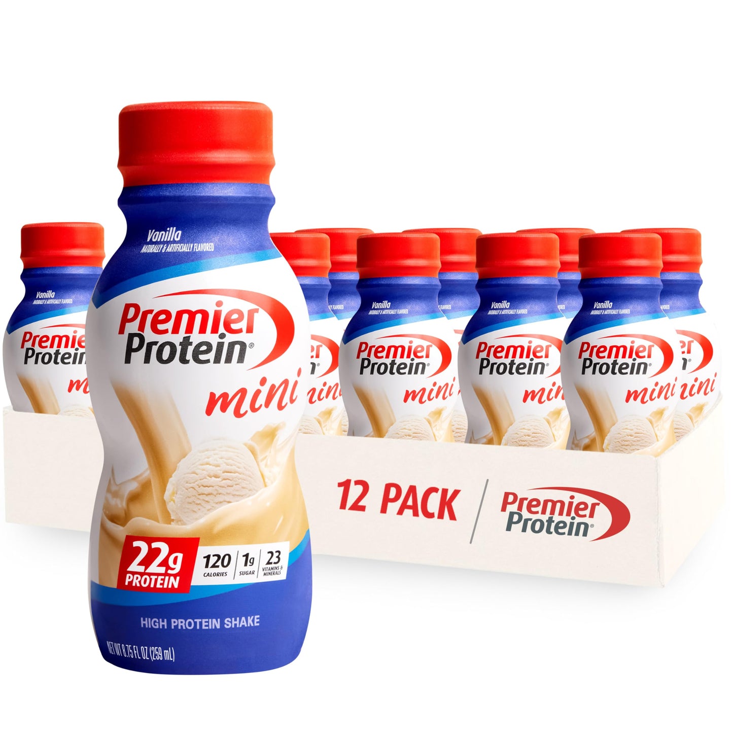 Premier Protein Shake MINIs, Vanilla, 22g Protein, 120 Calories, 1g Sugar, 8.75fl oz Premier ProteinUS supplements