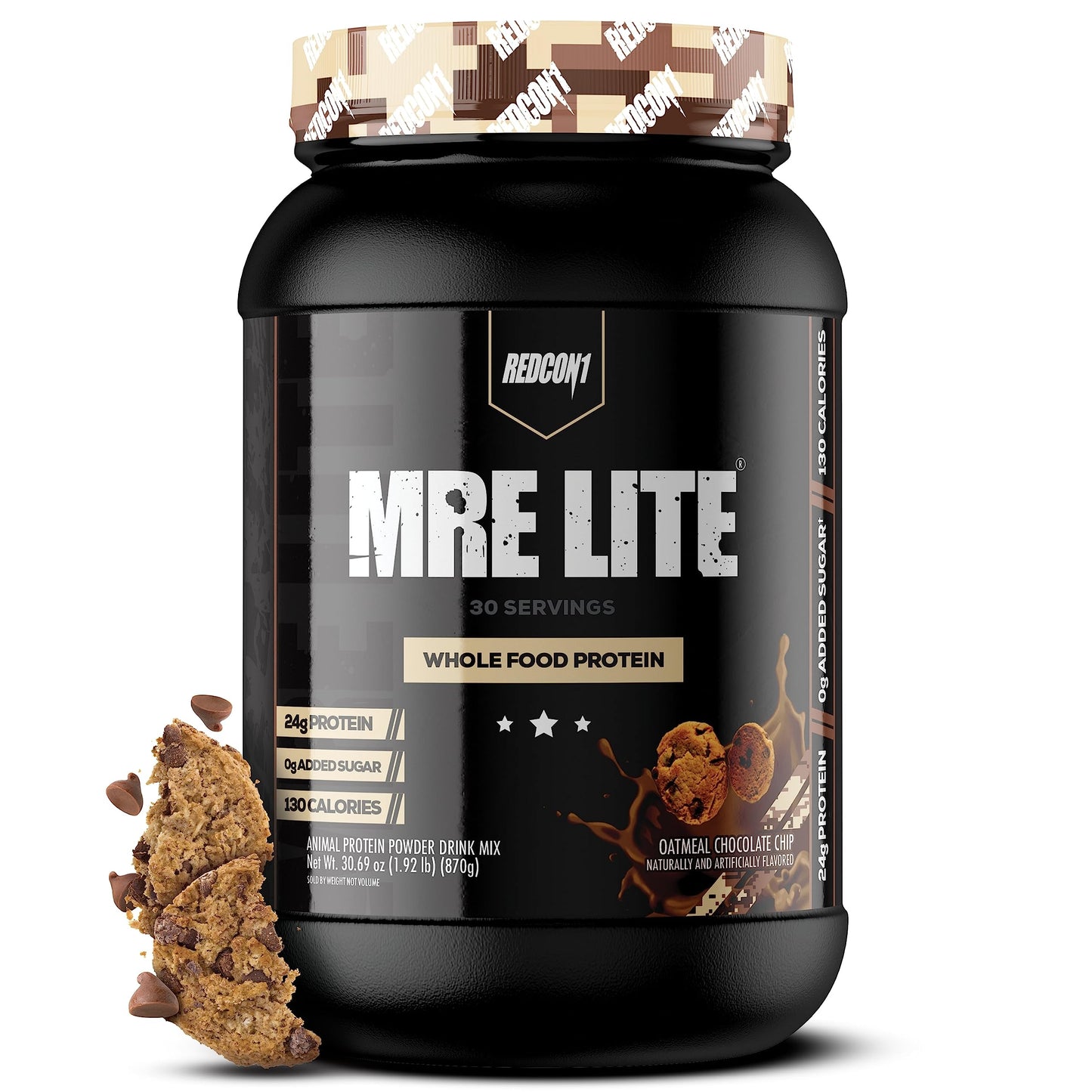 REDCON1 MRE Lite Whole Food Protein Powder, Oatmeal Chocolate Chip - Low Carb REDCON1US supplements