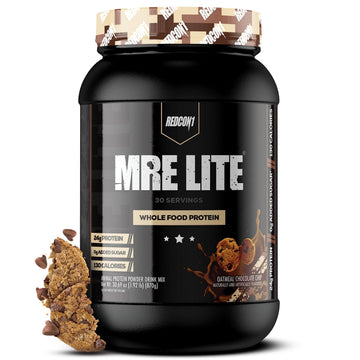 REDCON1 MRE Lite Whole Food Protein Powder, Oatmeal Chocolate Chip - Low Carb REDCON1US supplements
