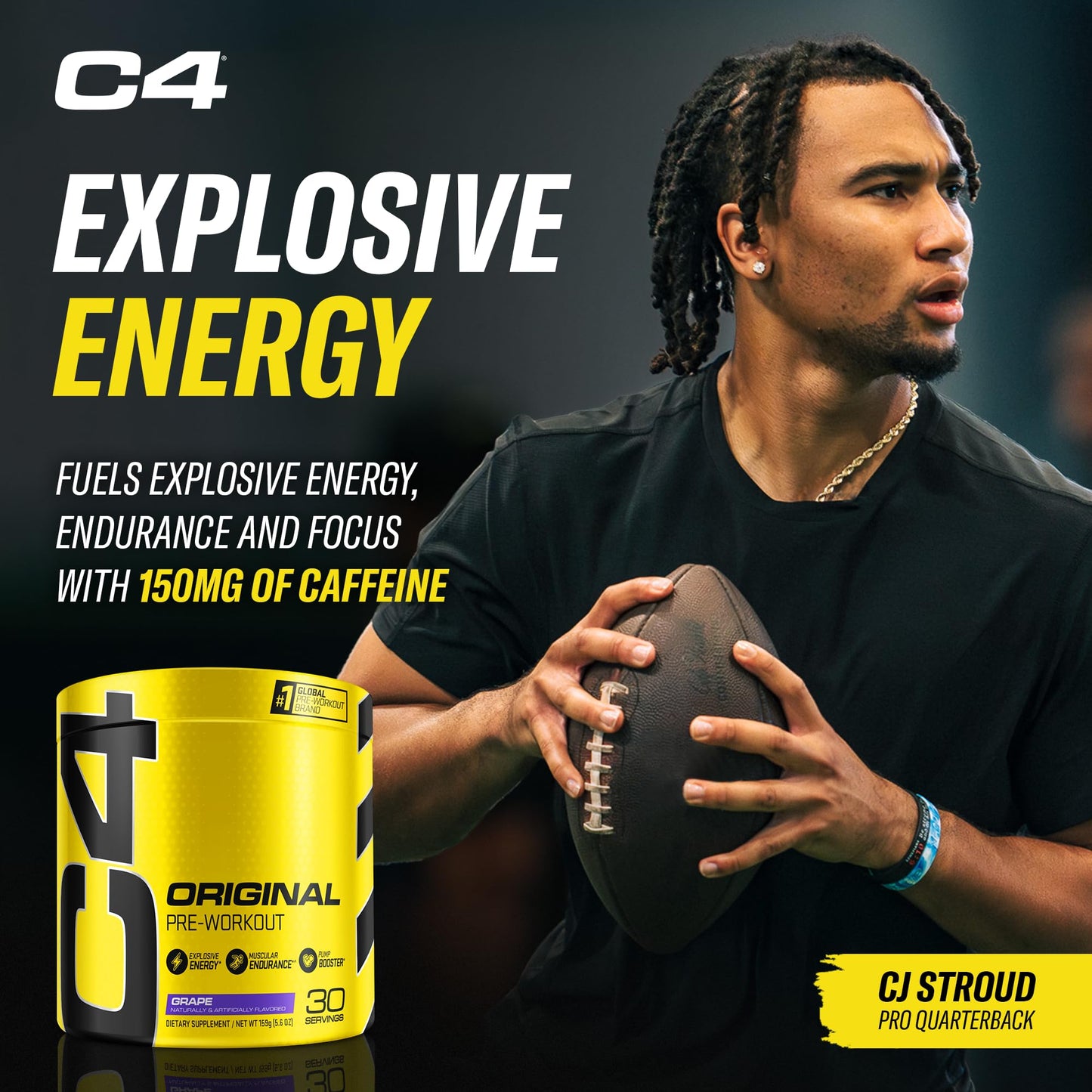 Cellucor C4 Original Pre Workout Powder Grape Sugar Free Preworkout Energy CellucorUS supplements