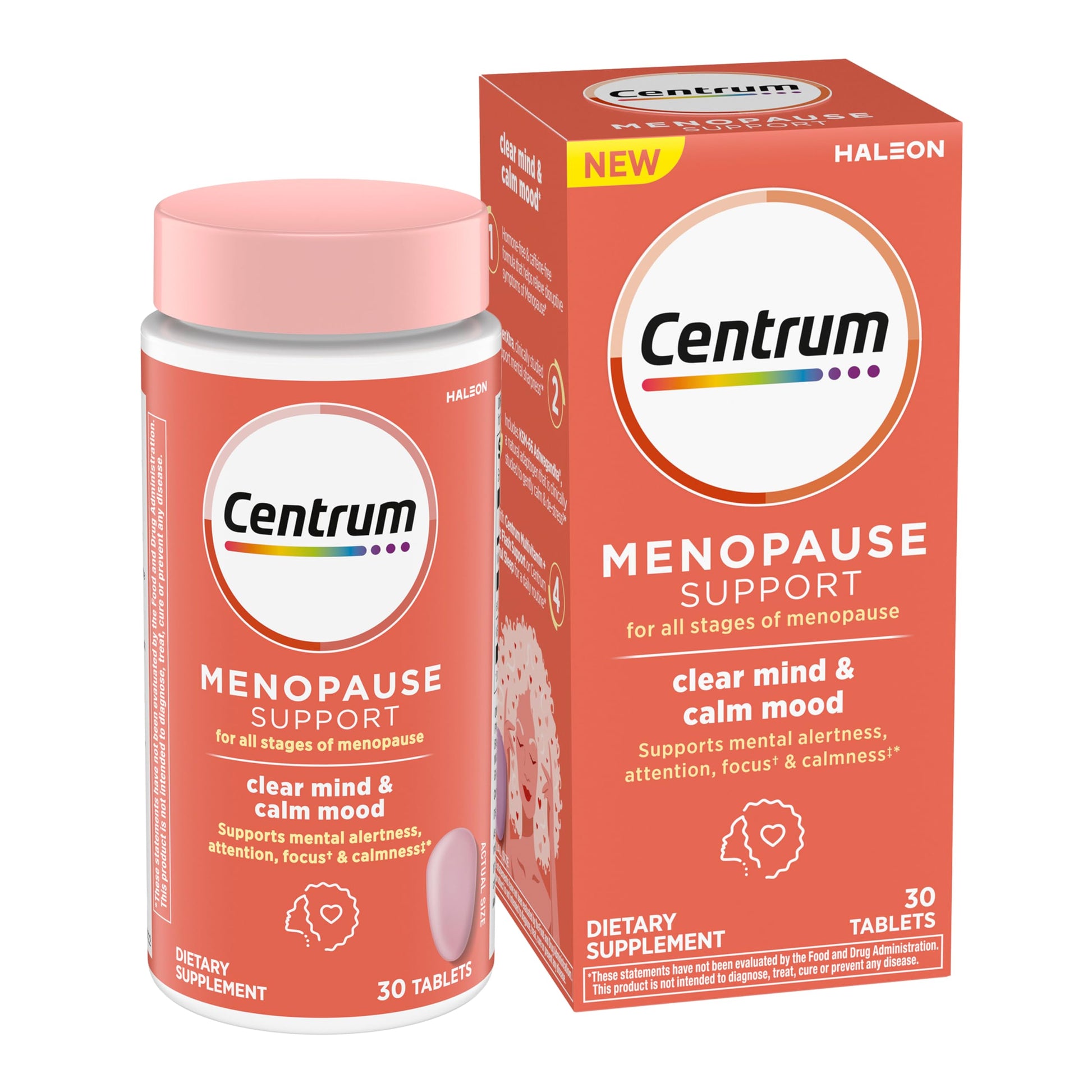 Centrum Clear Mind and Calm Mood Menopause Support Tablets, with Clinically Studied enXtra, 30 Count CentrumAu supplements