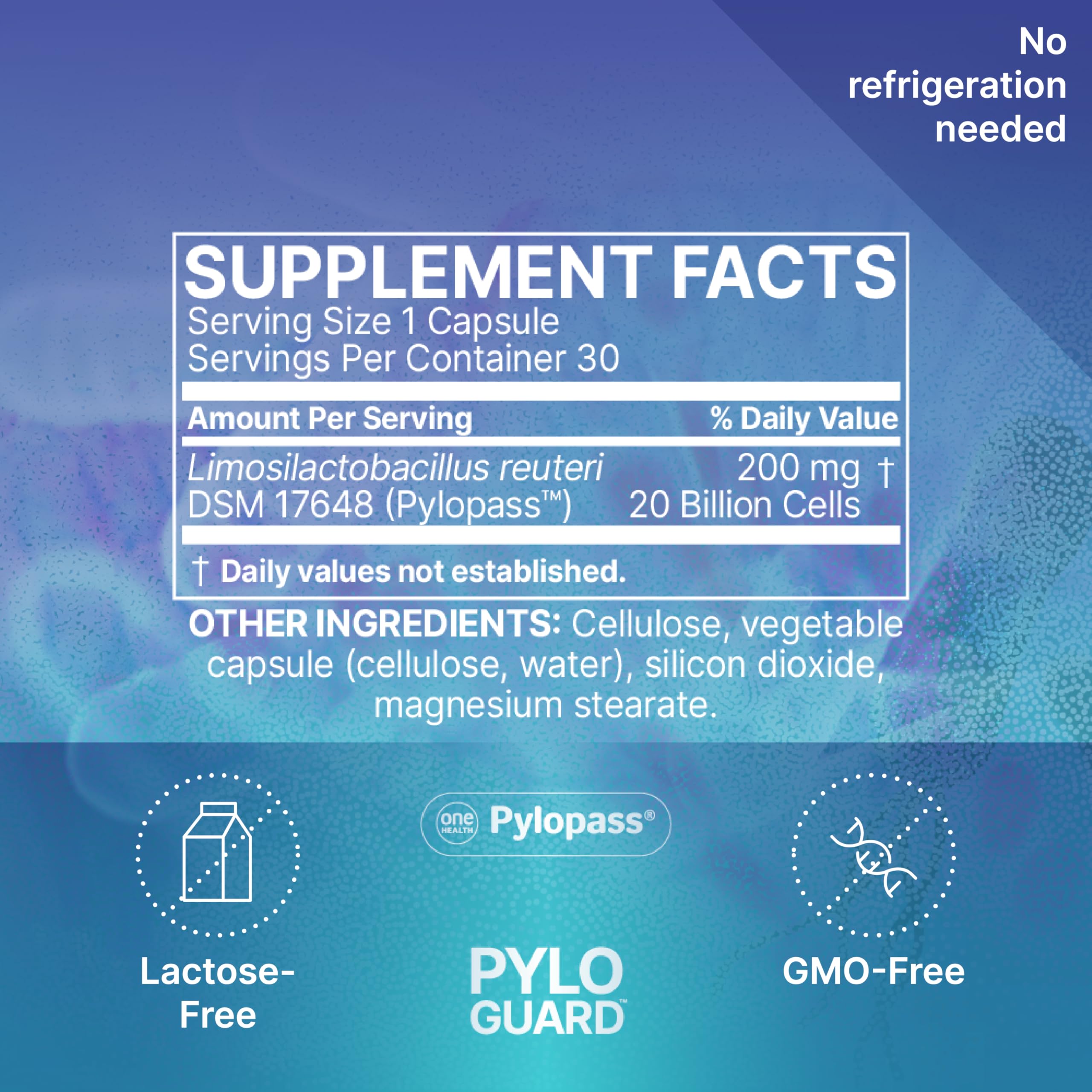 Microbiome Labs PyloGuard - Patented L reuteri DSM17648 to Improve Digestive Comfort - Gut Health & Immune Support Supplement - Postbiotic (30 Capsules) Microbiome LabsAu supplements