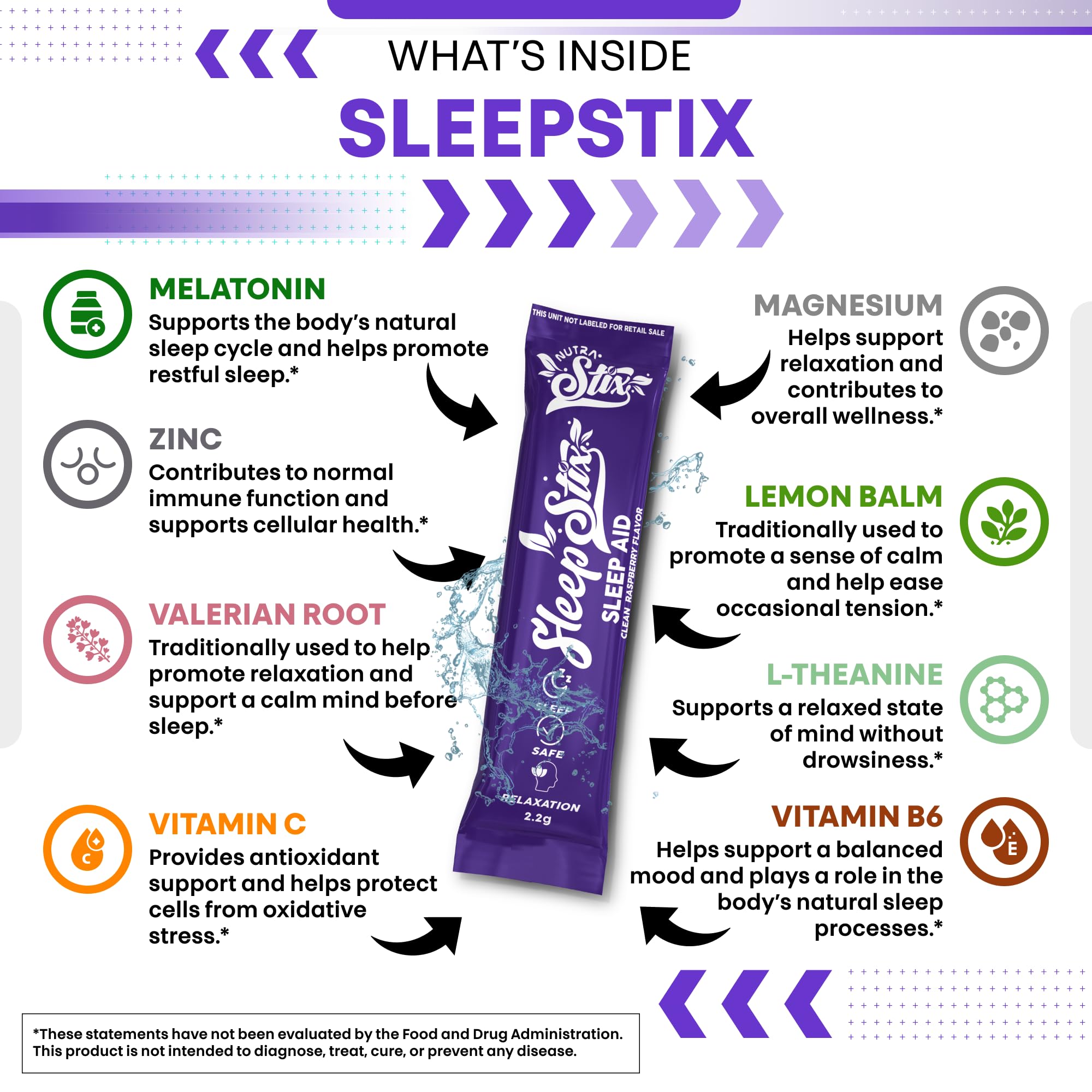 Sleep Aid Melatonin Powder Tryptophan Glycine Valerian Root Magnesium For Sleep Lemon Balm L Theanine Magnesium Glycinate Zinc Sleep Aid Myo Inositol GABACalm B6 5 HTP Stress Relief 20 Stix Clean NutraceuticalsAu supplements
