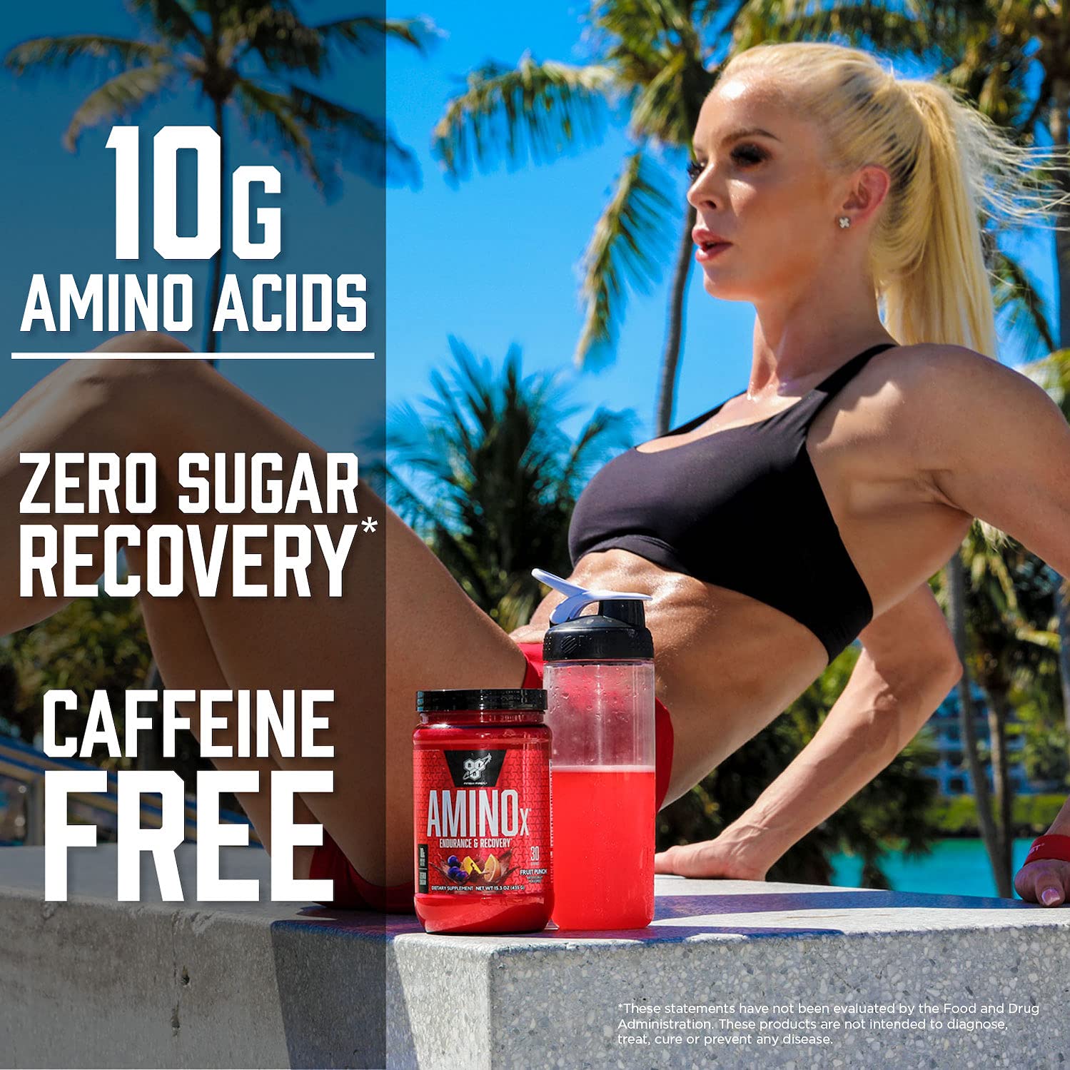 BSN Amino X Muscle Recovery & Endurance Powder with BCAAs, Intra Workout Support, 10 Grams of Amino Acids, Keto Friendly, Caffeine Free, Flavor: Fruit Punch, 30 servings (Packaging May Vary) BSNAu supplements