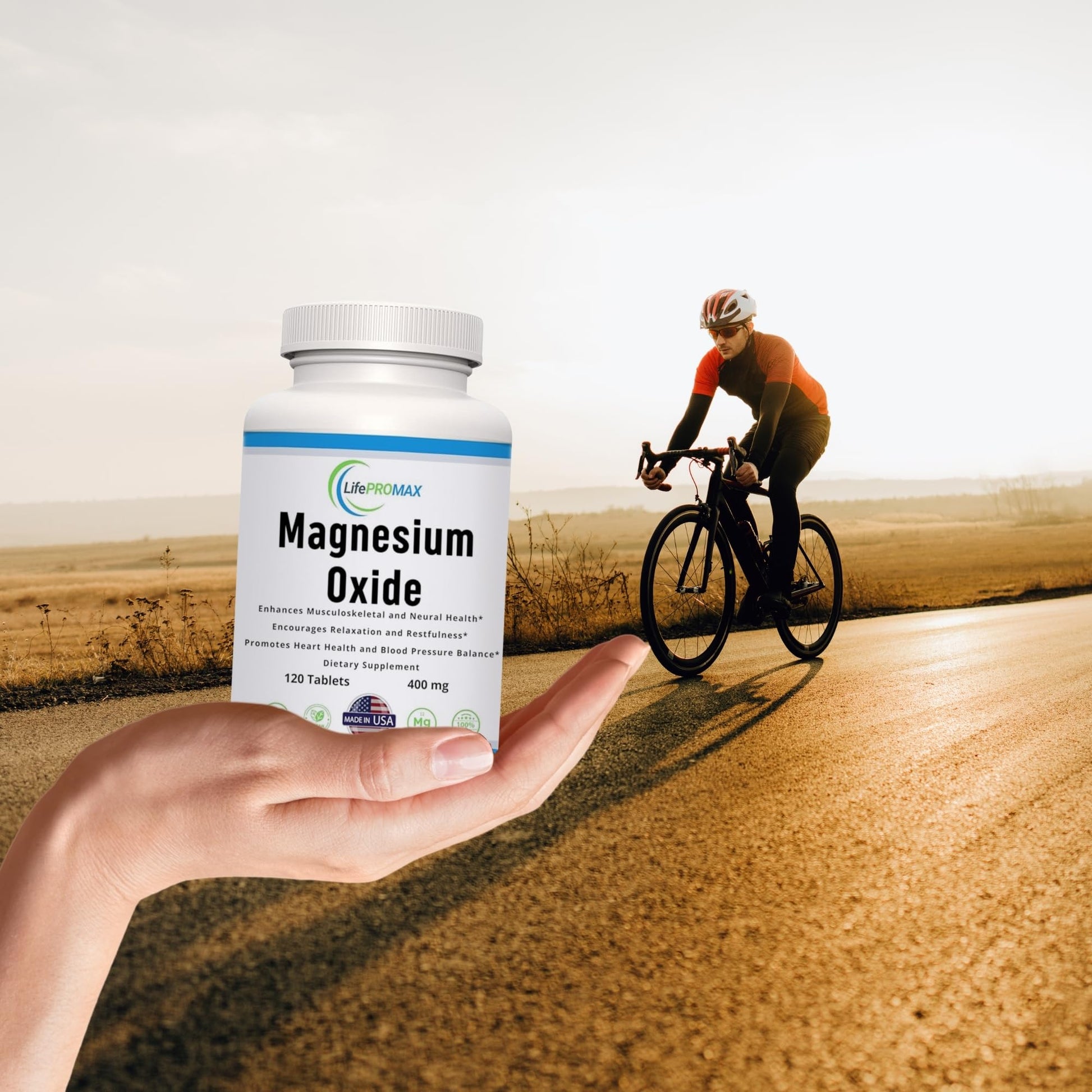 Magnesium 400mg [High Potency] Supplement – Magnesium Oxide for Immune Support, Muscle Recovery, Leg Cramps and Relaxation 120 Tablets LifePROMAXAu supplements