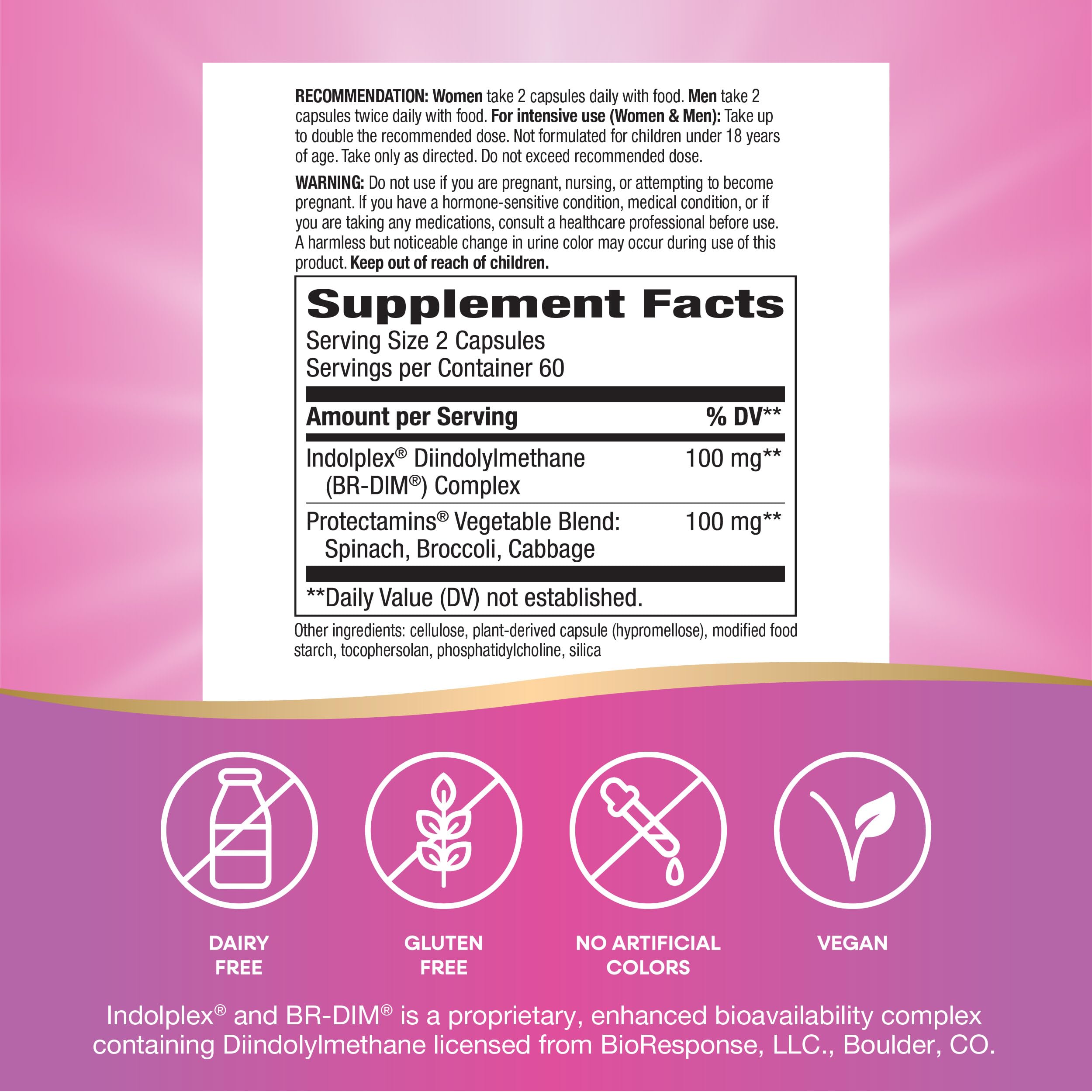 Nature's Way DIM-Plus, DIM Supplement, Supports Balanced Estrogen Metabolism*, Supports Estrogen Hormone Balance*, Diindolylmethane, 120 Vegan Capsules Nature's WayAu supplements