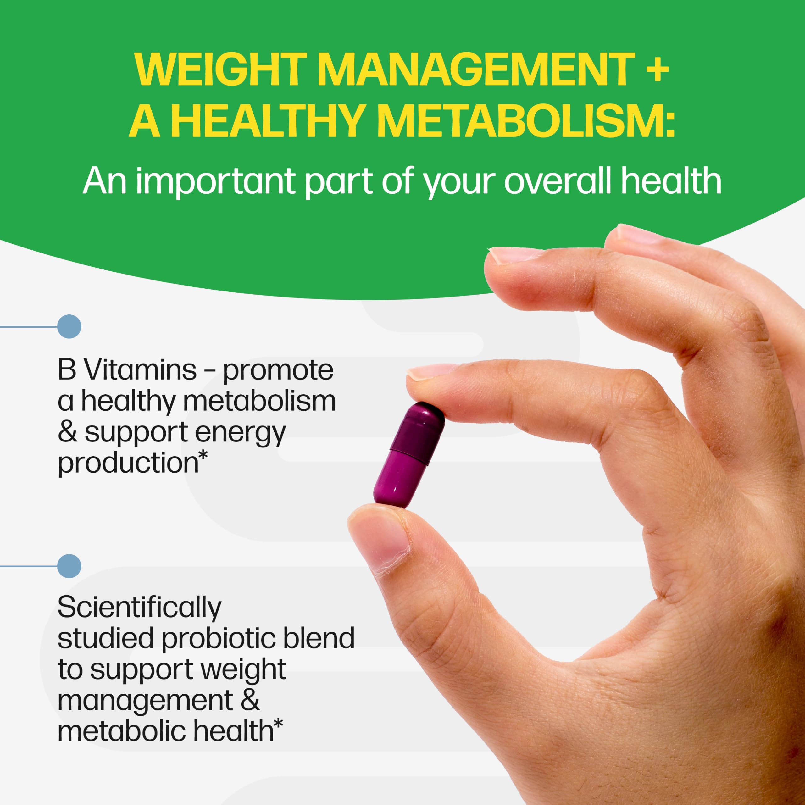 Culturelle Metabolism + Weight Management with SlimBiotics® Probiotic Capsules – 30 Count – Helps Safely Manage Weight - Promotes Healthy Metabolism and Physical & Mental Energy CulturelleAu supplements