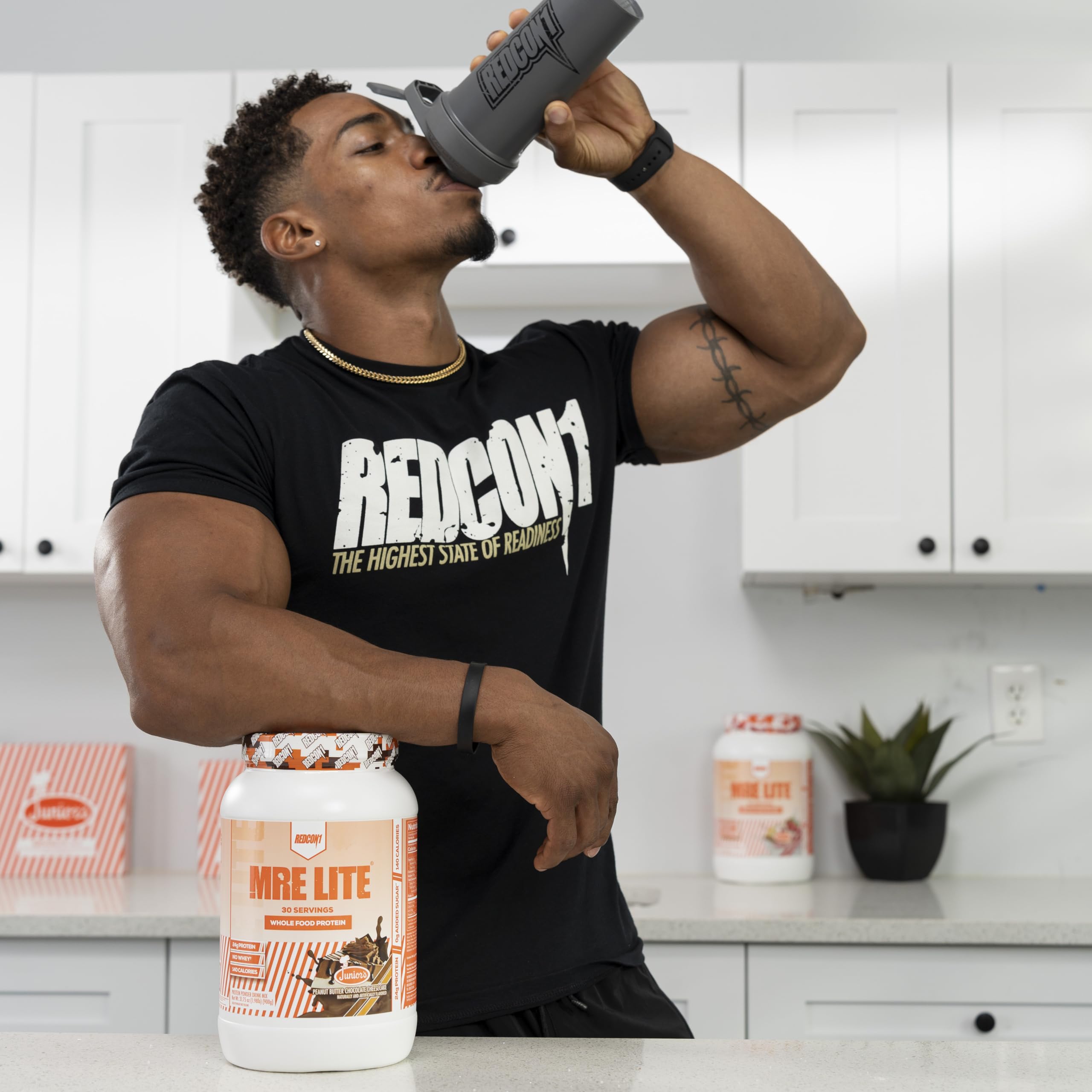REDCON1 MRE Lite Whole Food Protein Powder, Juniors, Peanut Butter Chocolate REDCON1US supplements