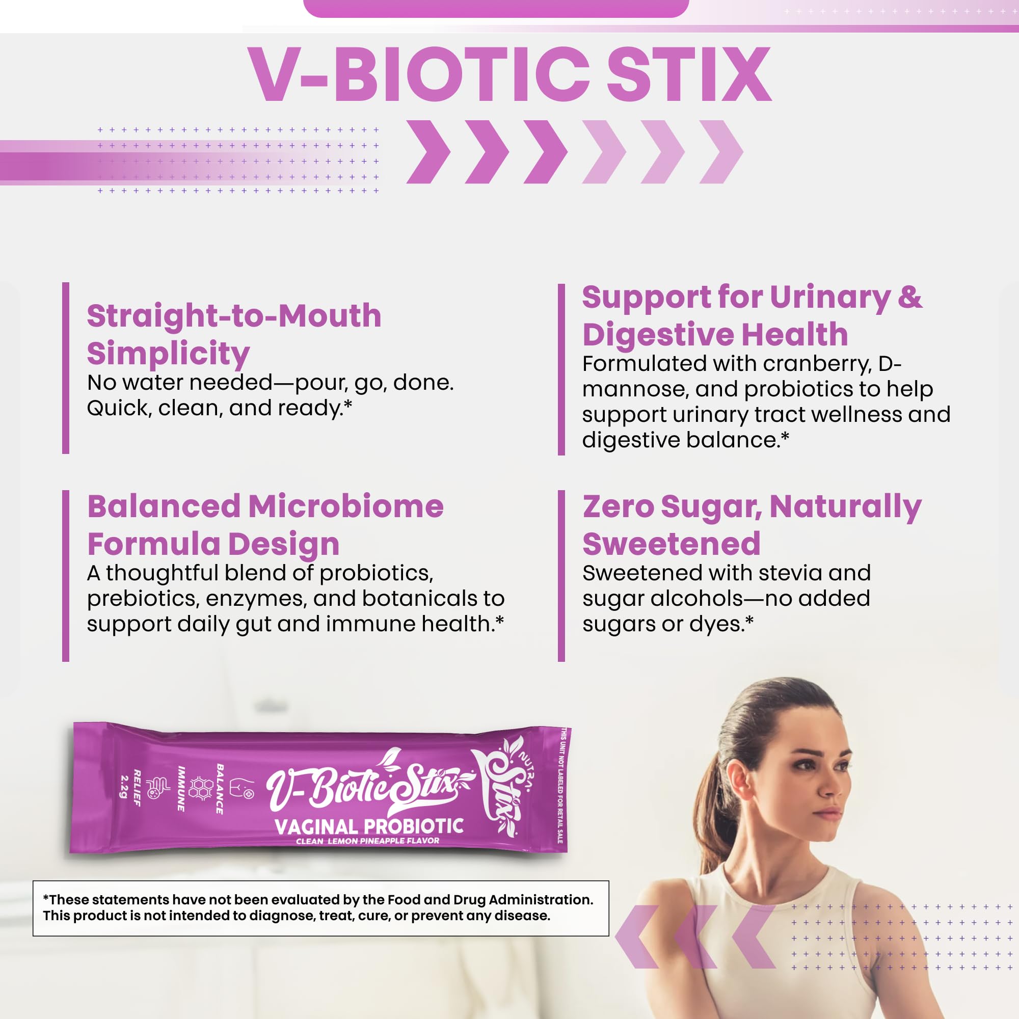 Clean Nutraceuticals Vaginal Probiotics for Women with Cranberry Extract, D-Mannose, Prebiotics, pH Balance for Women, Vaginal Health – Womens Probiotic Alternative to Gummies - 20 Stix Clean NutraceuticalsAu supplements