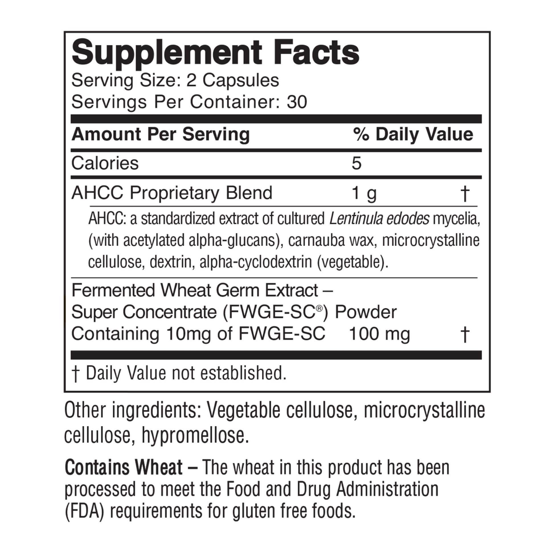 American BioSciences ImmPower Plus, AHCC & Fermented Wheat Germ Extract Herbal Supplement, 550mg per Capsule for Immune Support, Maintains Natural Killer Cell Activity, Pack of 1, 60 Veggie Capsules American BioSciencesAu supplements
